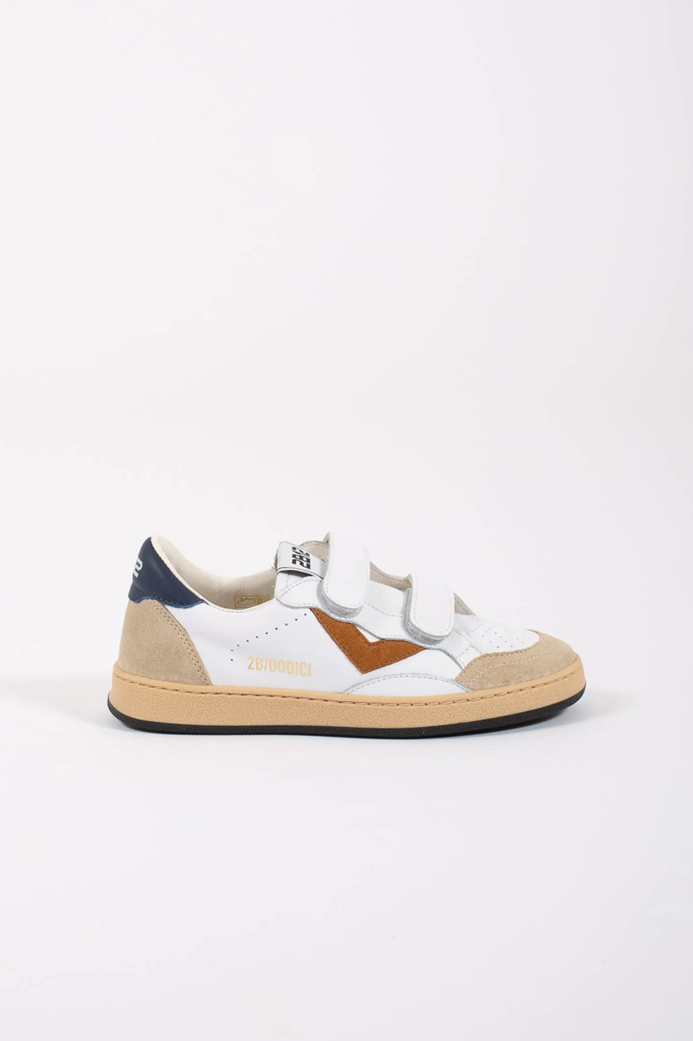 2b12 Sneakers Strappo Retro Blu Bianco Bambino