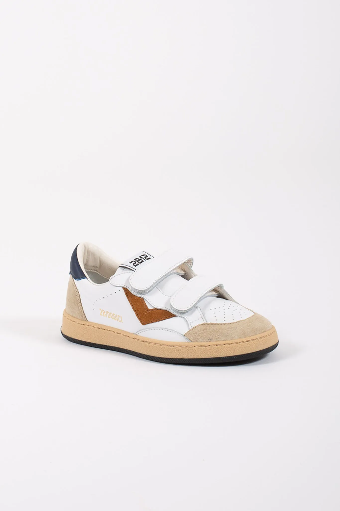2b12 Sneakers Strappo Retro Blu Bianco Bambino