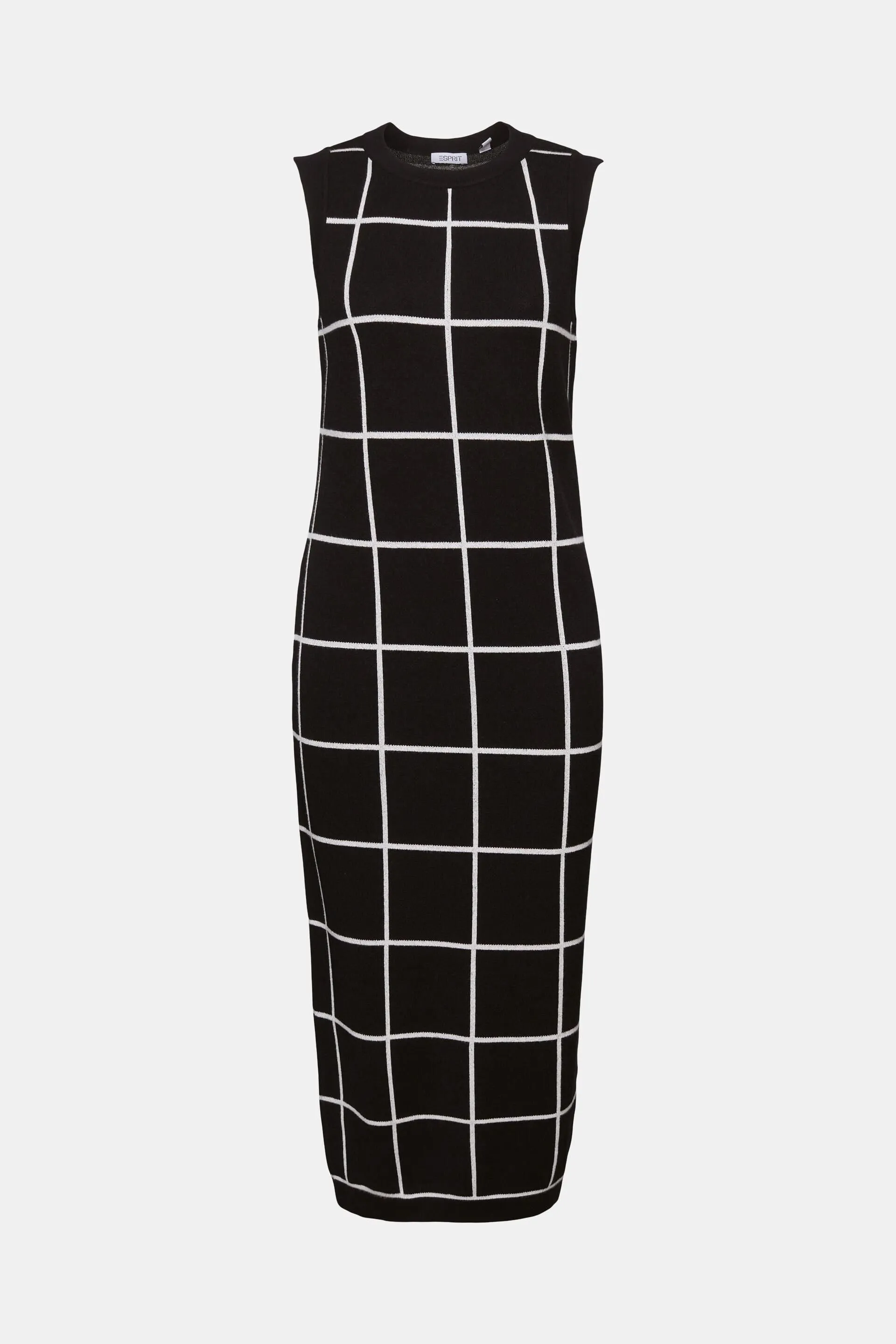 Abito midi senza maniche jacquard