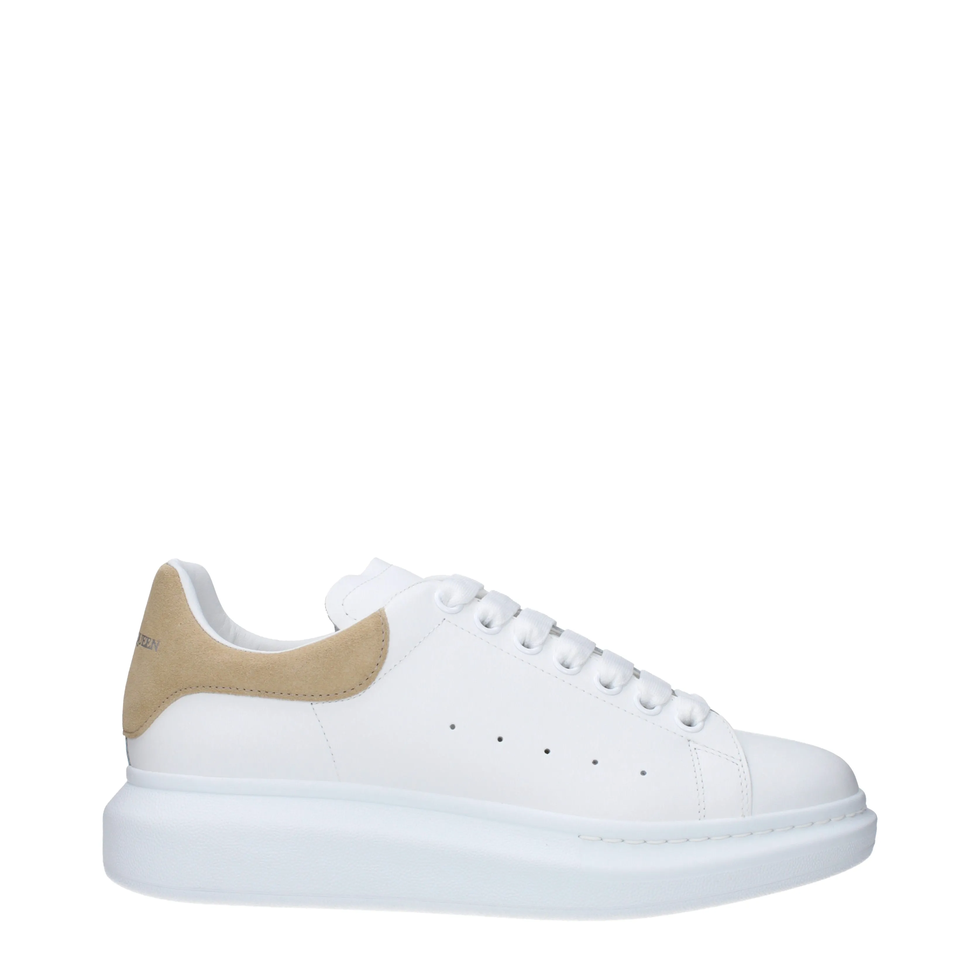 Alexander McQueen Sneakers Uomo Pelle Bianco/Beige