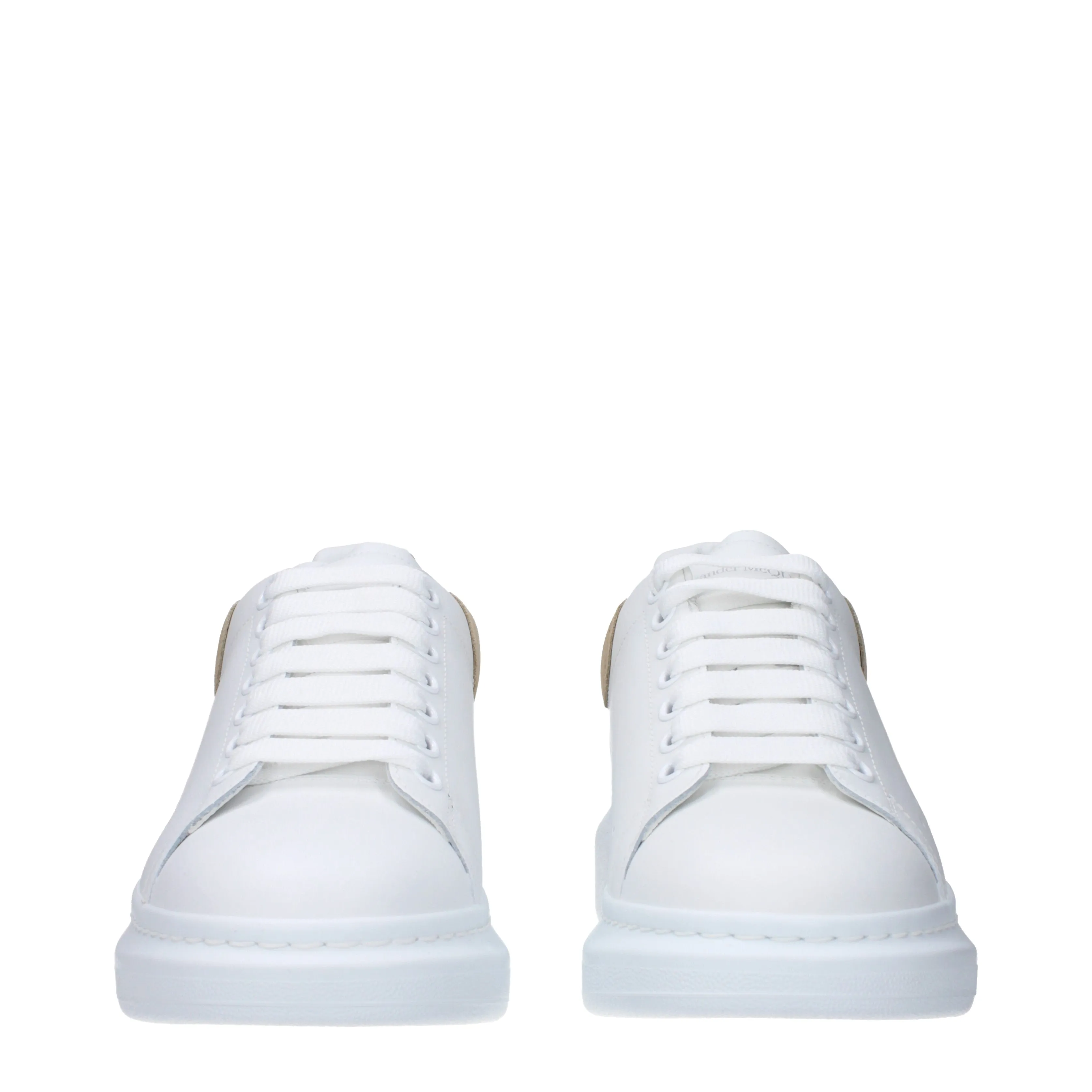 Alexander McQueen Sneakers Uomo Pelle Bianco/Beige