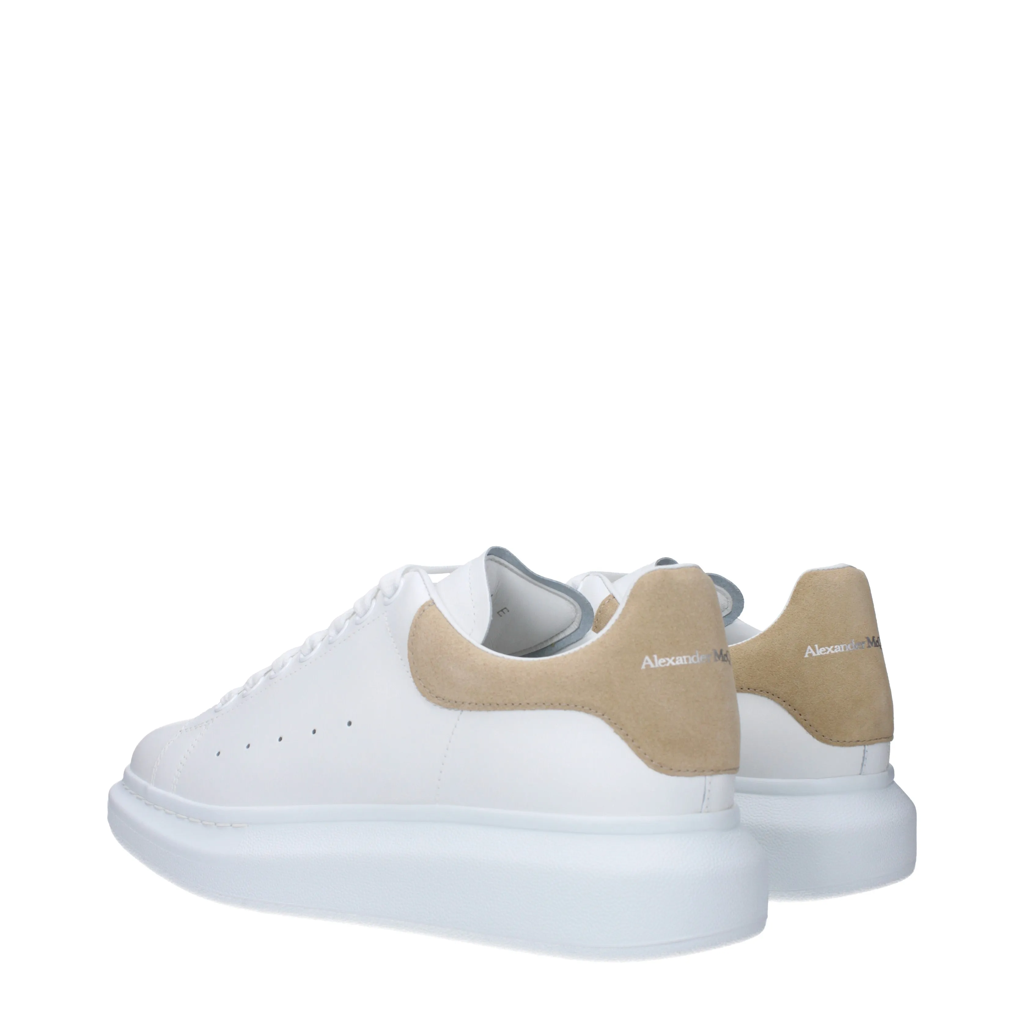 Alexander McQueen Sneakers Uomo Pelle Bianco/Beige