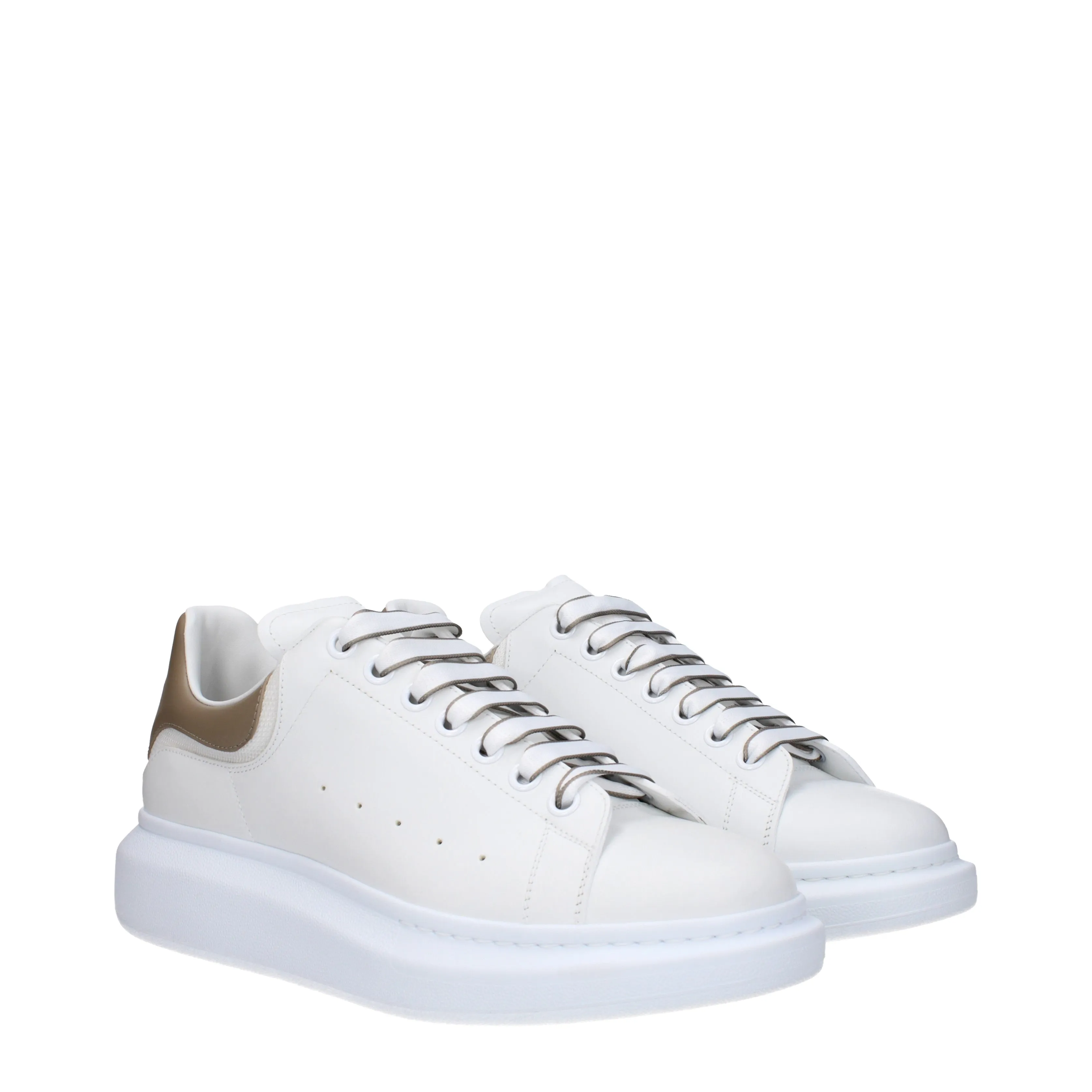 Alexander McQueen Sneakers Uomo Pelle Bianco/Pietra di Luna