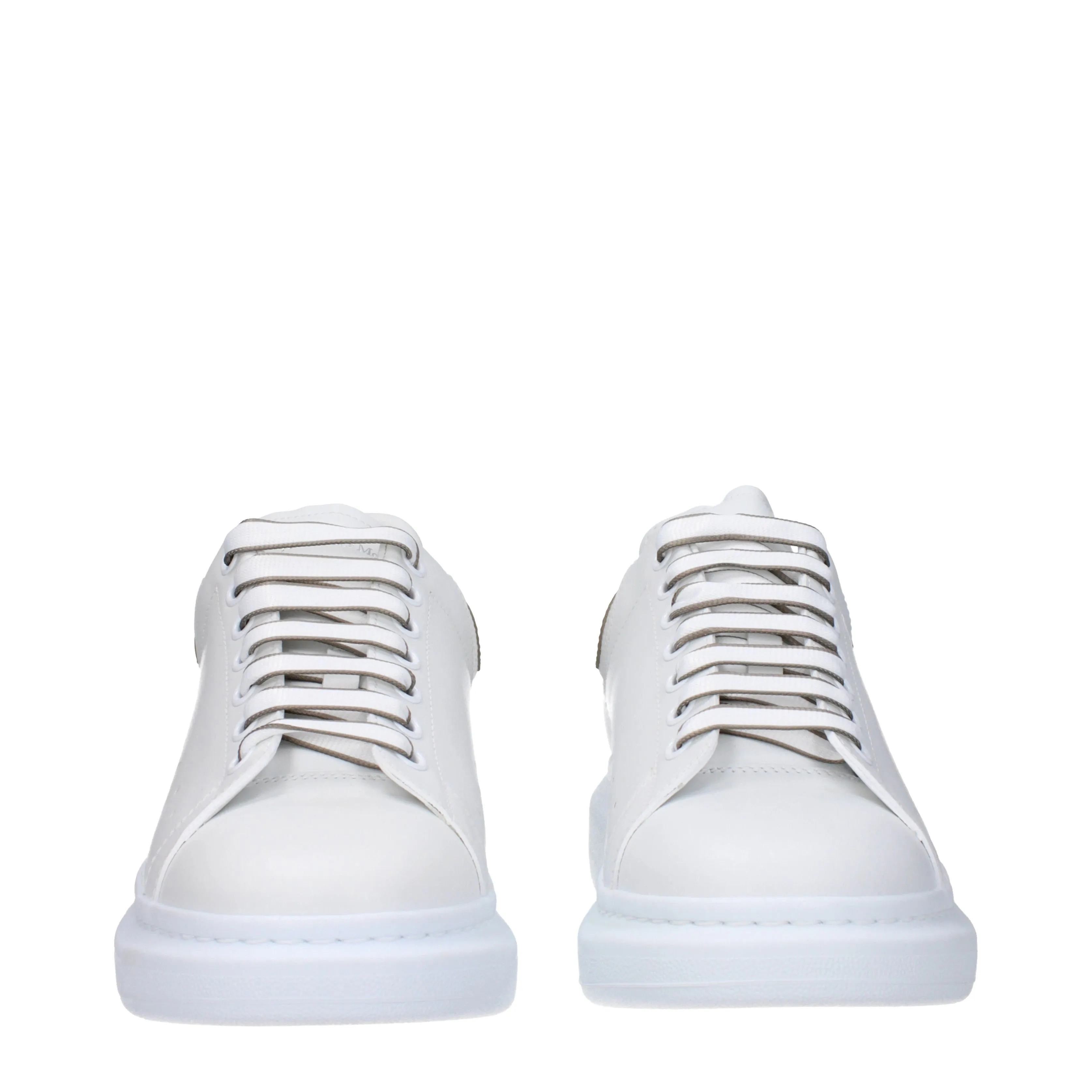 Alexander McQueen Sneakers Uomo Pelle Bianco/Pietra di Luna