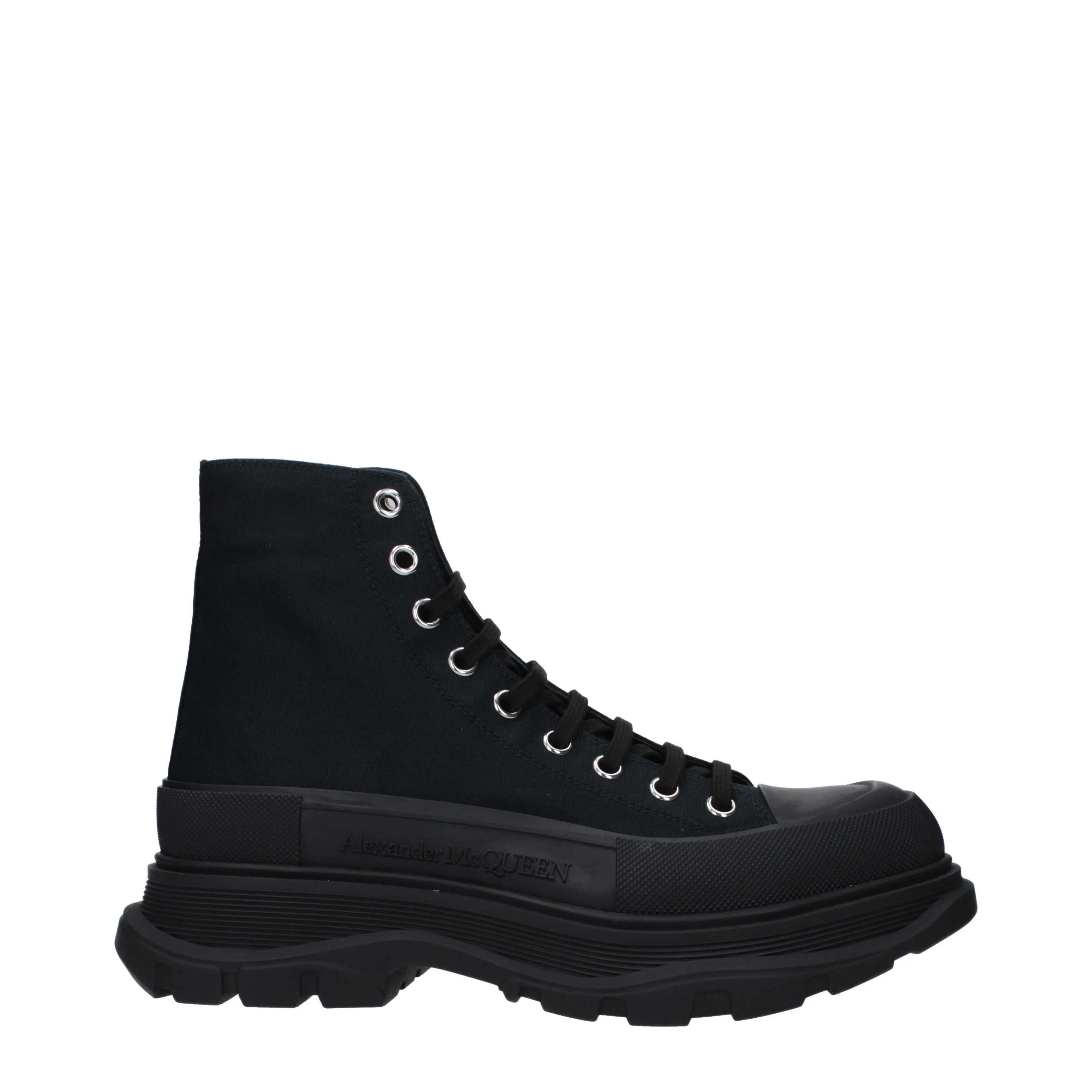 Alexander McQueen Sneakers Uomo Tessuto Nero/Nero