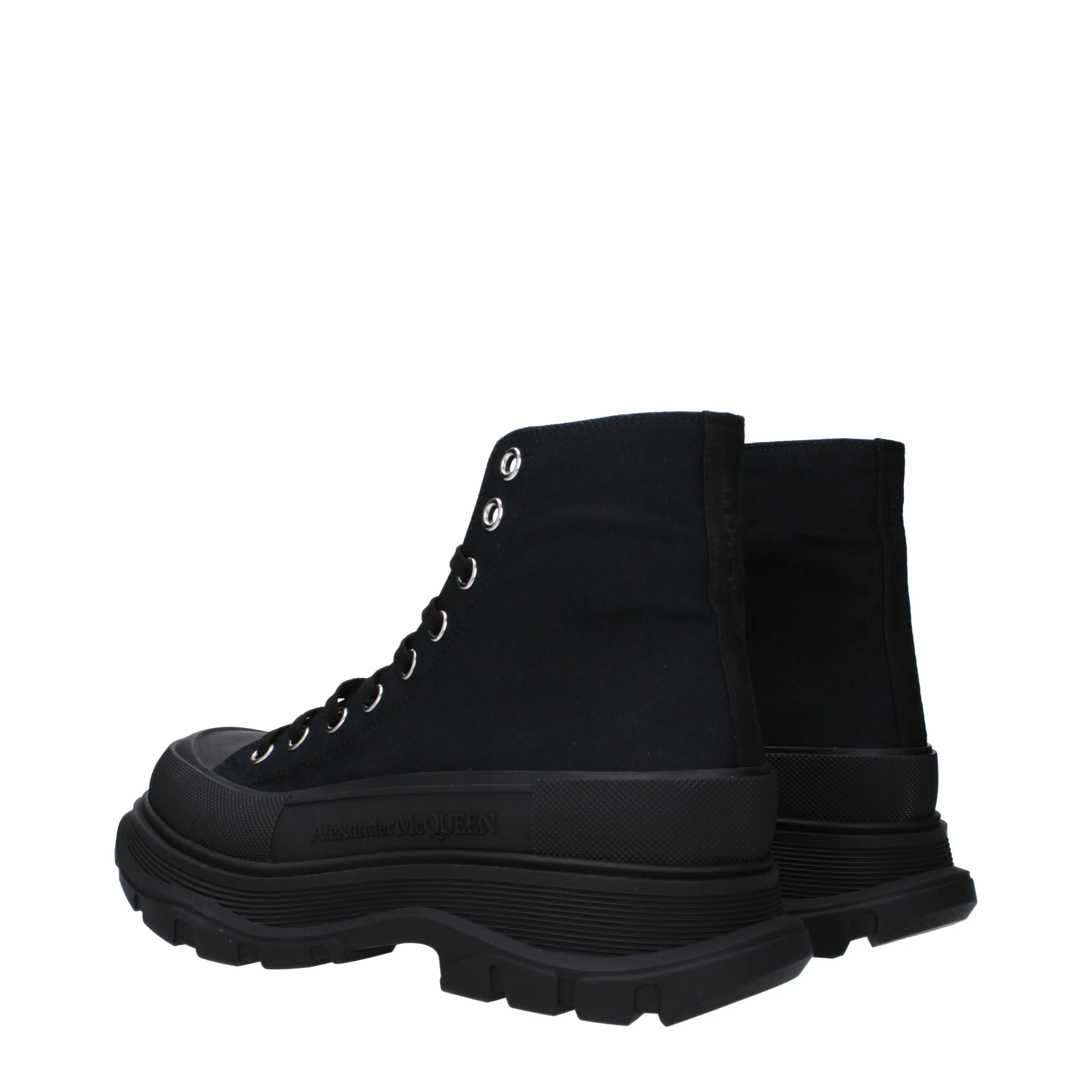 Alexander McQueen Sneakers Uomo Tessuto Nero/Nero