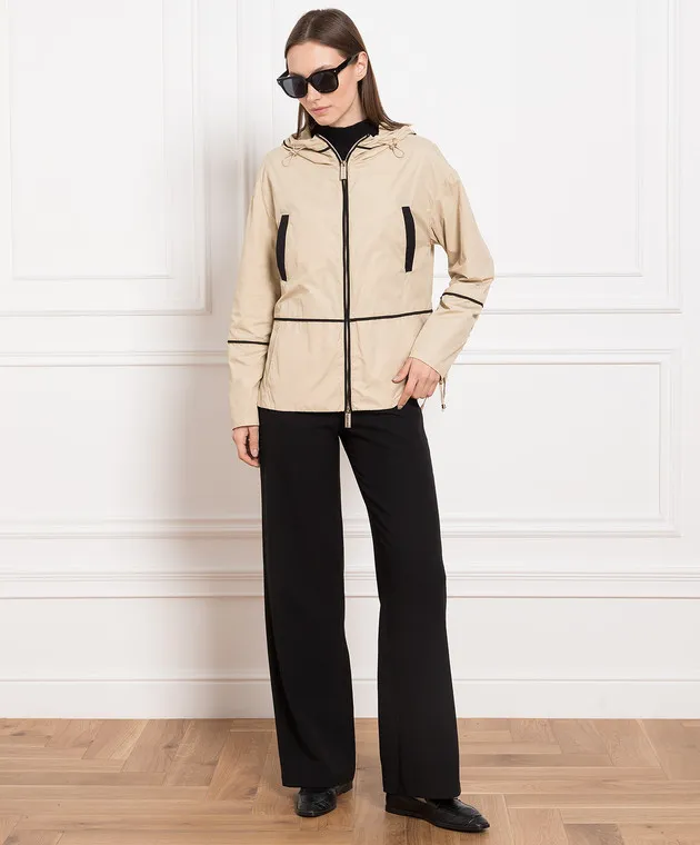 Be Florence Giacca a vento beige con lacci PE2322