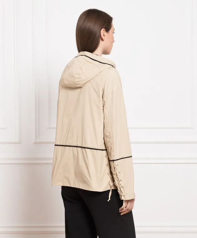 Be Florence Giacca a vento beige con lacci PE2322