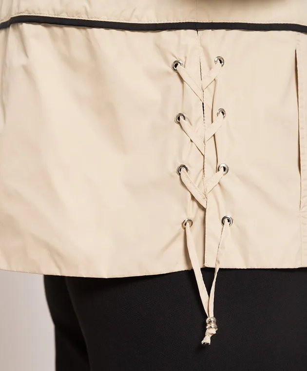Be Florence Giacca a vento beige con lacci PE2322