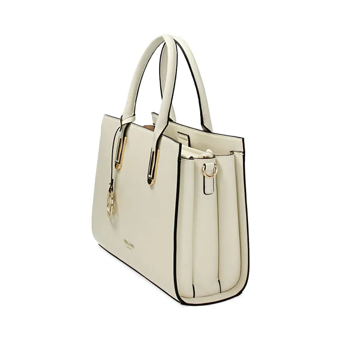Borsa a mano panna con zip