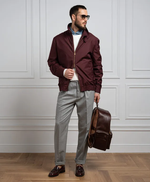 Brunello Cucinelli Giacca a vento bordeaux MB4026205