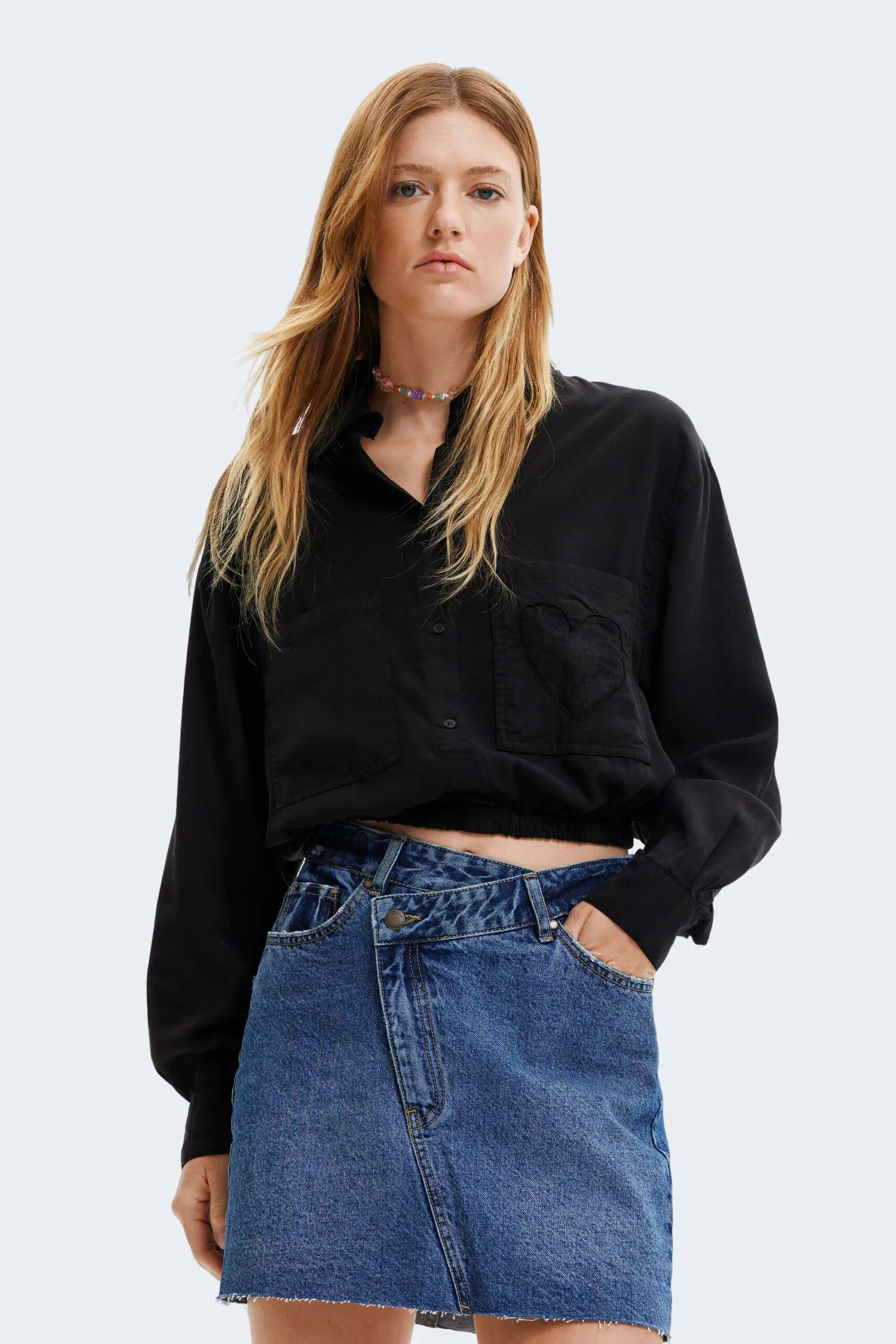 Camicia manica lunga Desigual cam mae Nero