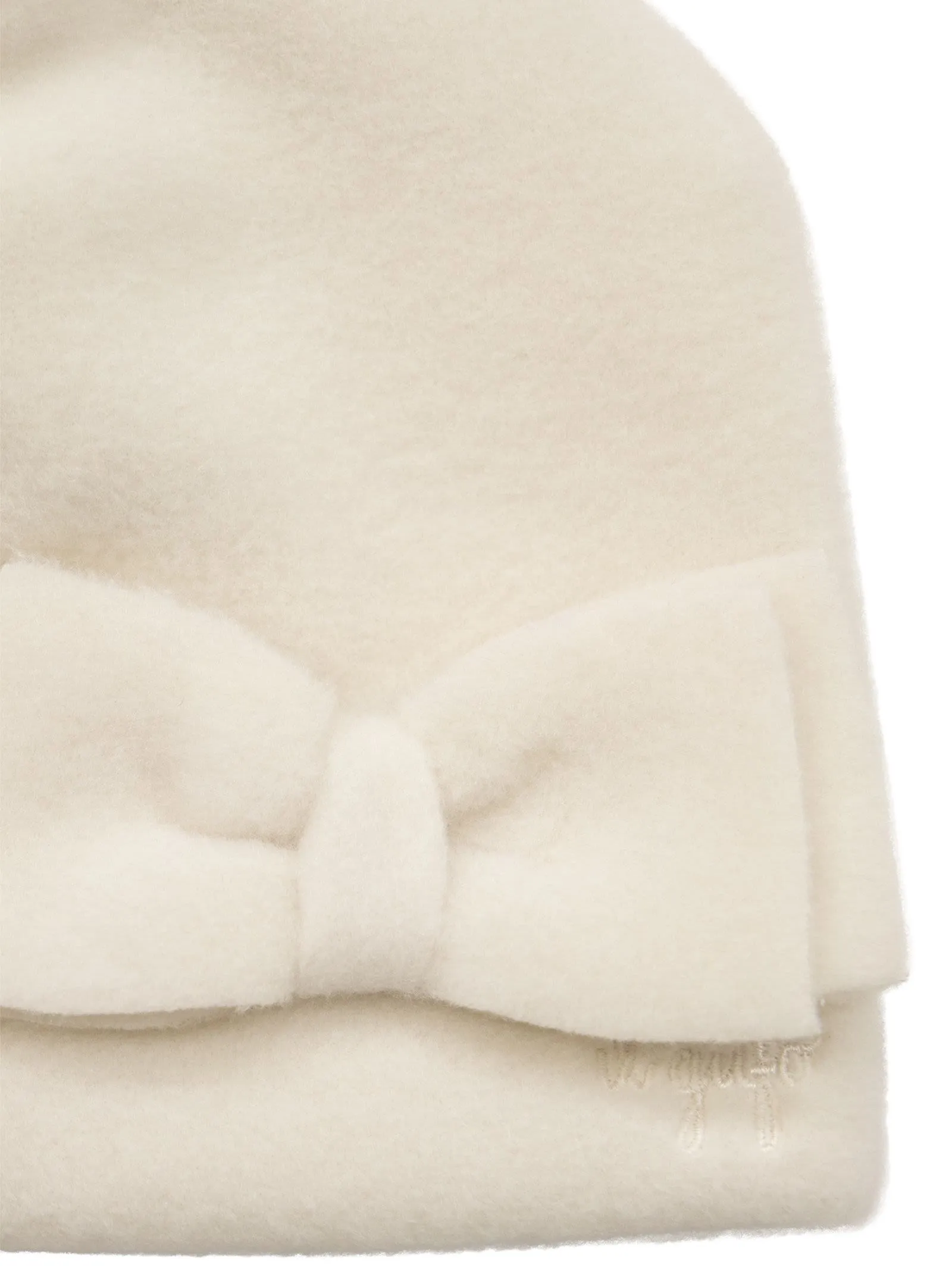 Cappellino in pile con fiocco