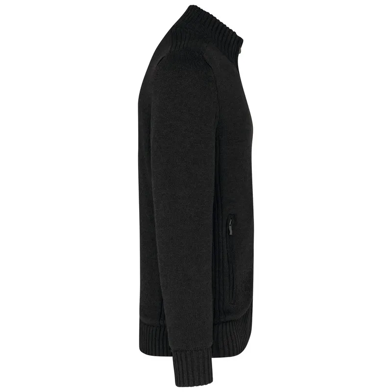 Cardigan foderato in pile uomo