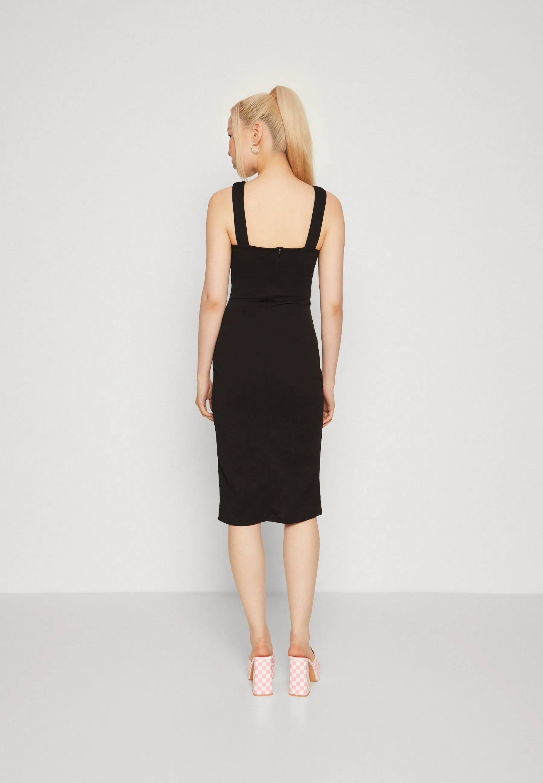 CELIA V NECK MIDI DRESS - Vestito di maglina