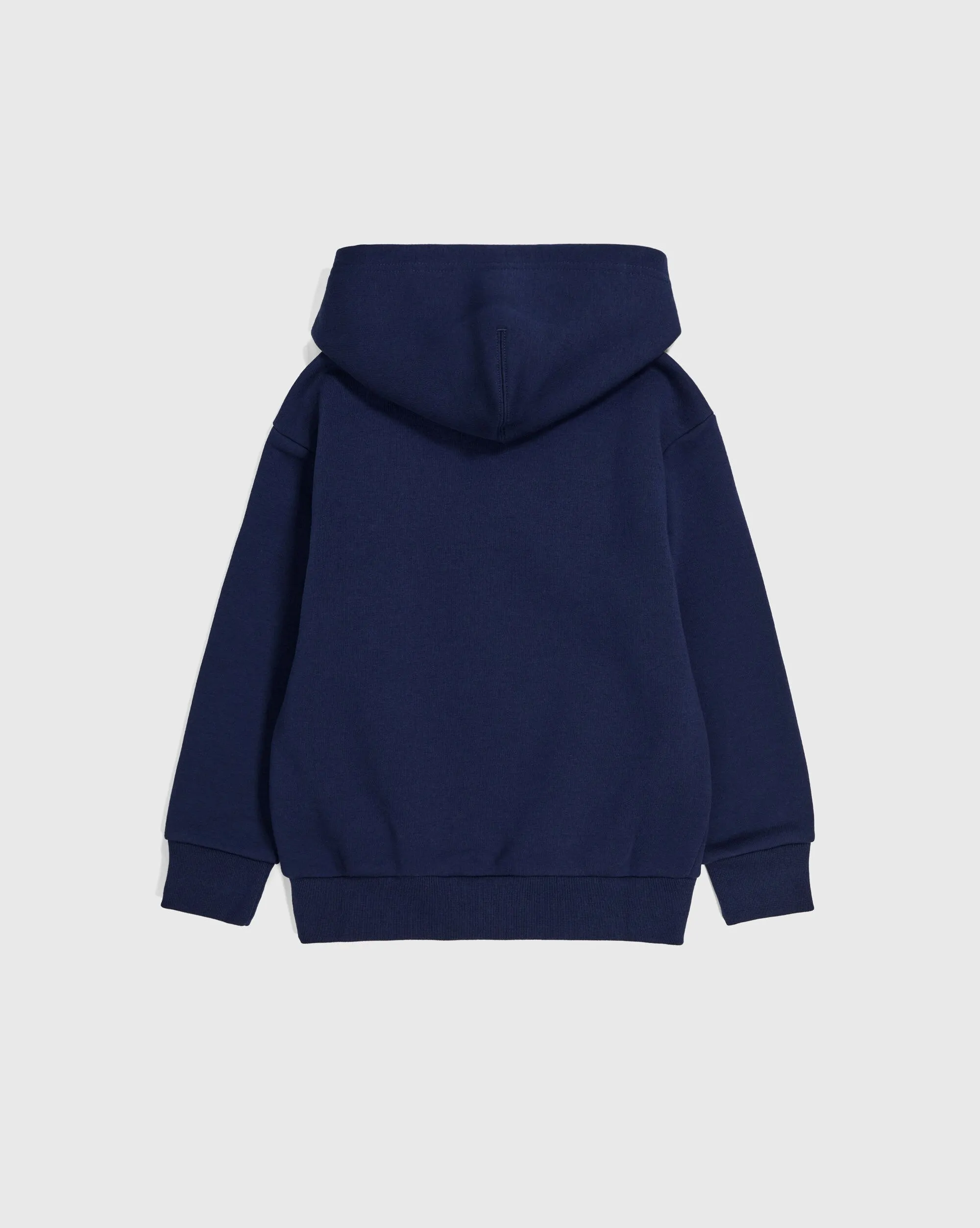 Champion Felpa Con Cappuccio e Big Logo Ricamato Tono su Tono Blu Bambino