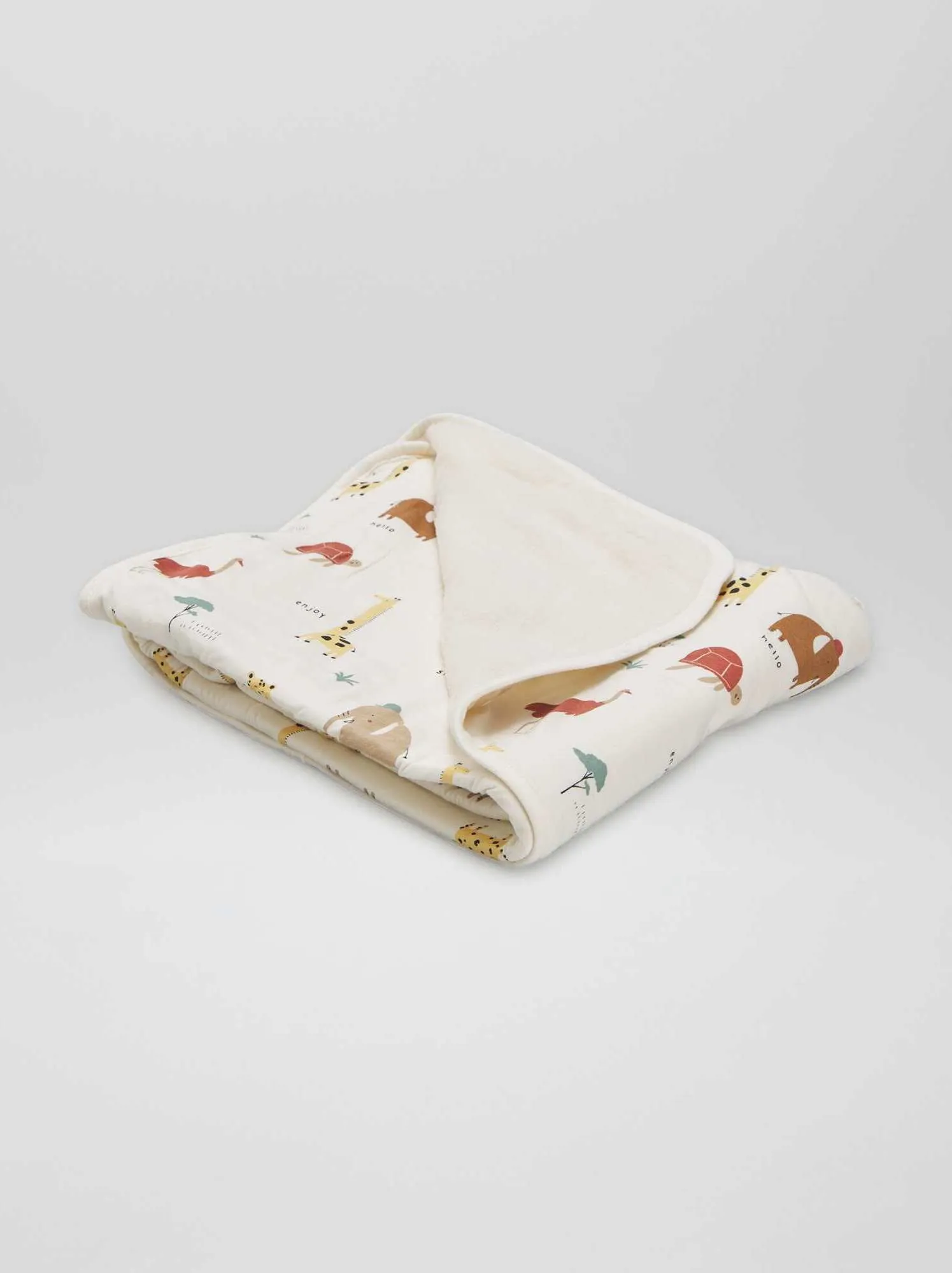Coperta in jersey e pile - Beige