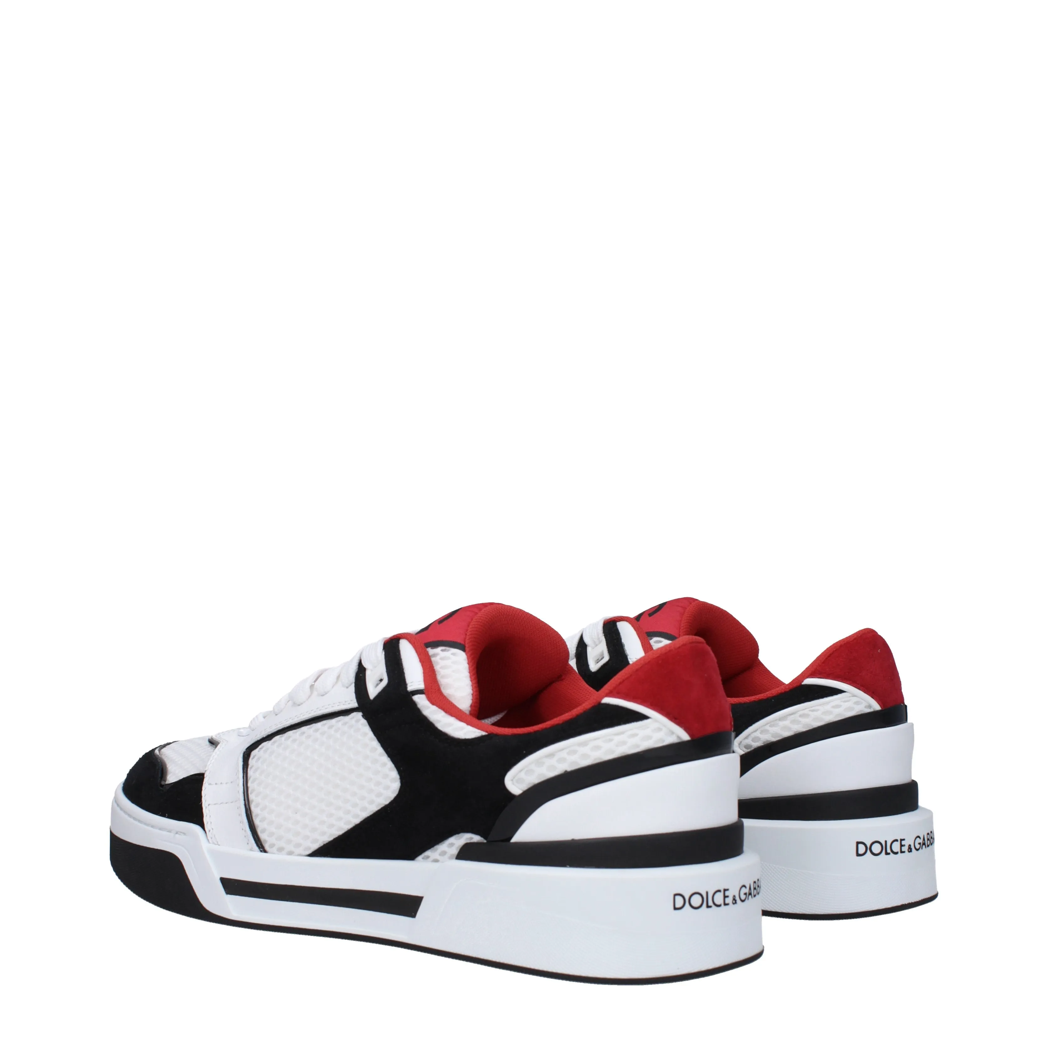 Dolce&Gabbana Sneakers Uomo Tessuto Bianco/Nero