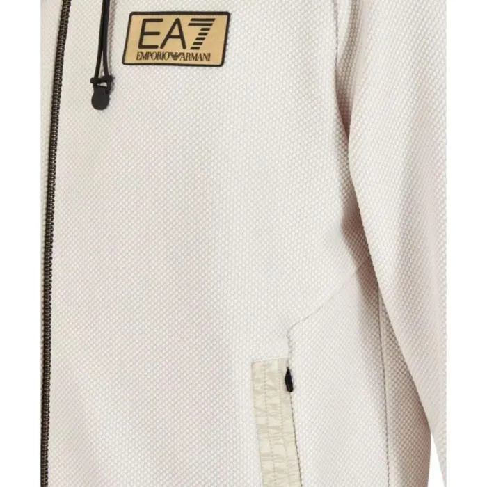 EA7 Emporio Armani Felpa Con Cappuccio Gold Label In Tessuto Tecnico Stretch