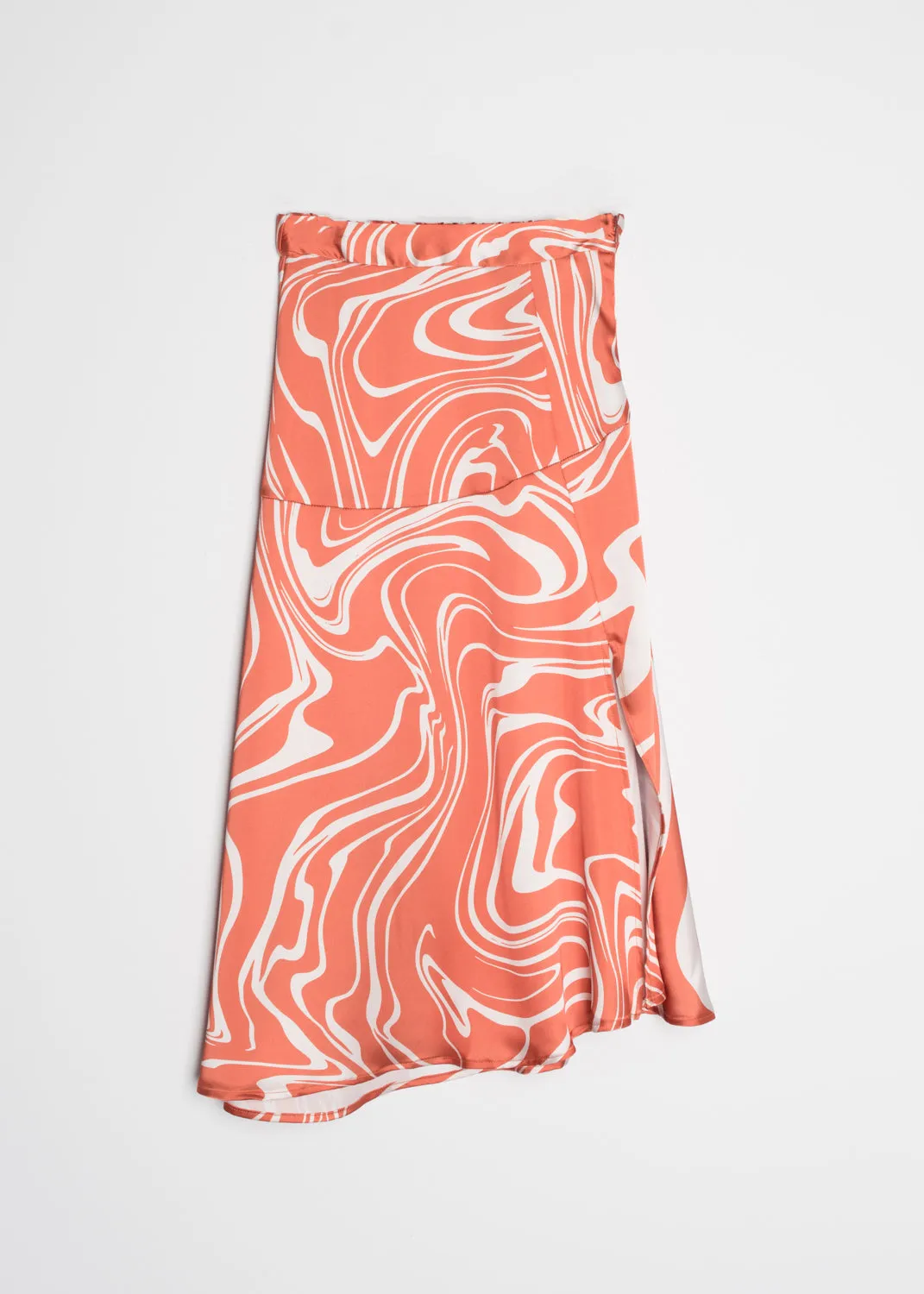 Falda midi estampada
