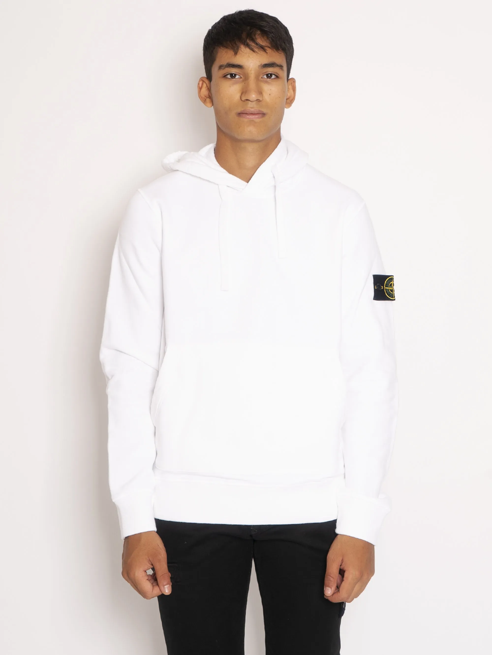 Felpa con Cappuccio in Cotone - Bianco