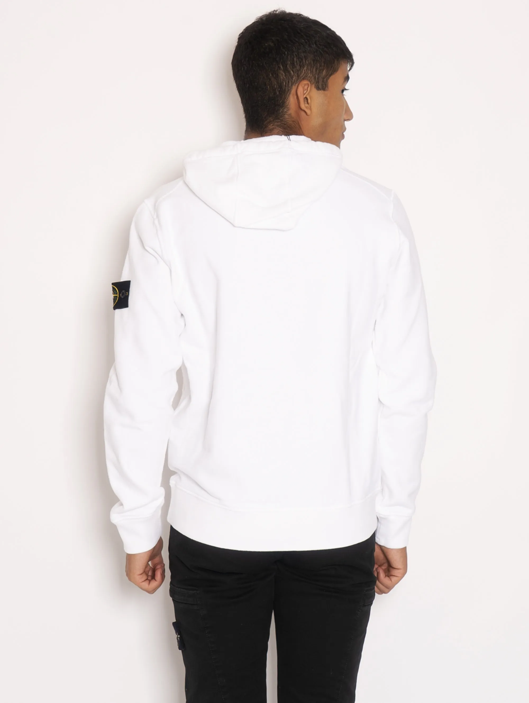 Felpa con Cappuccio in Cotone - Bianco