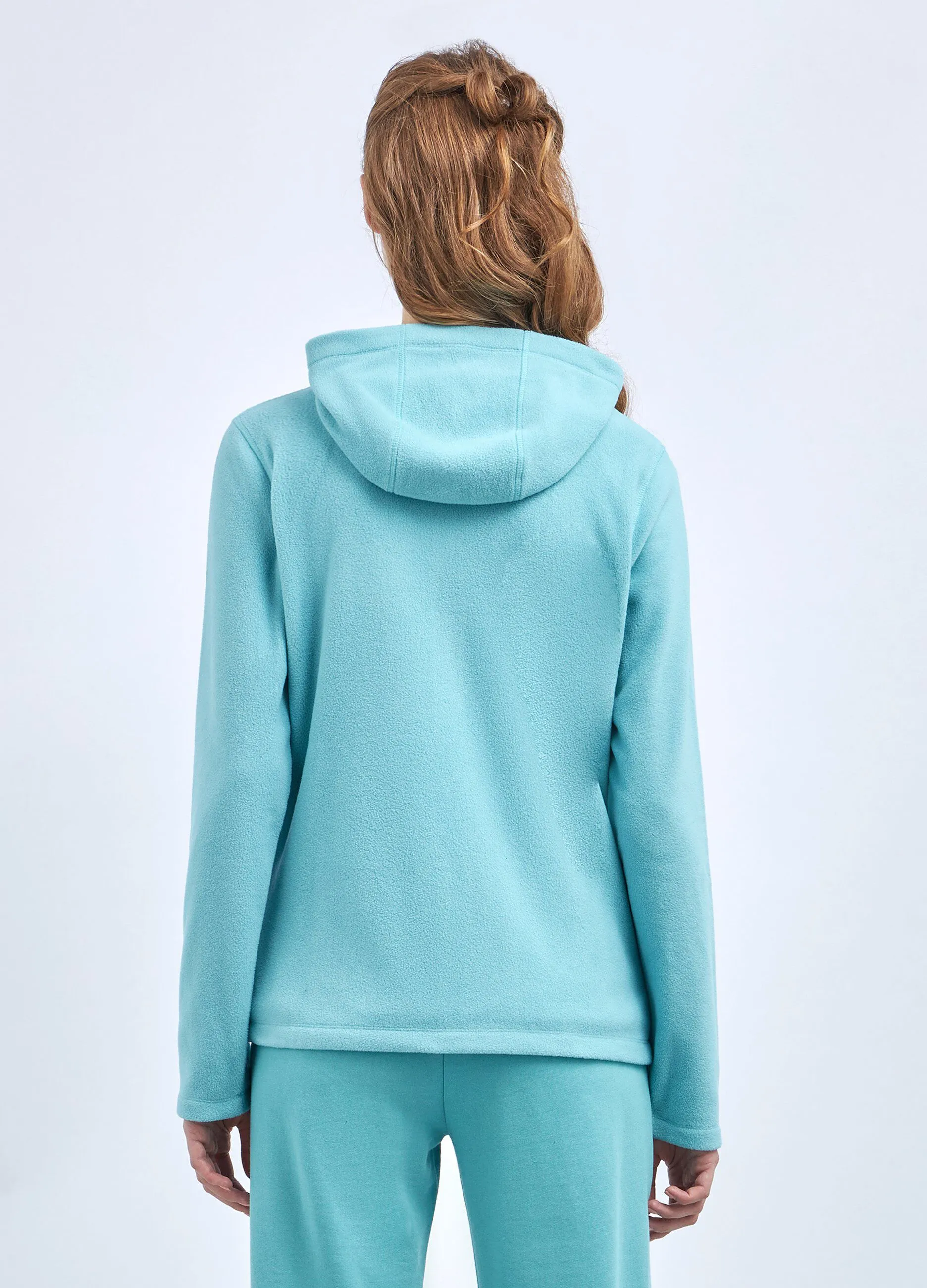 Felpa in pile full zip donna