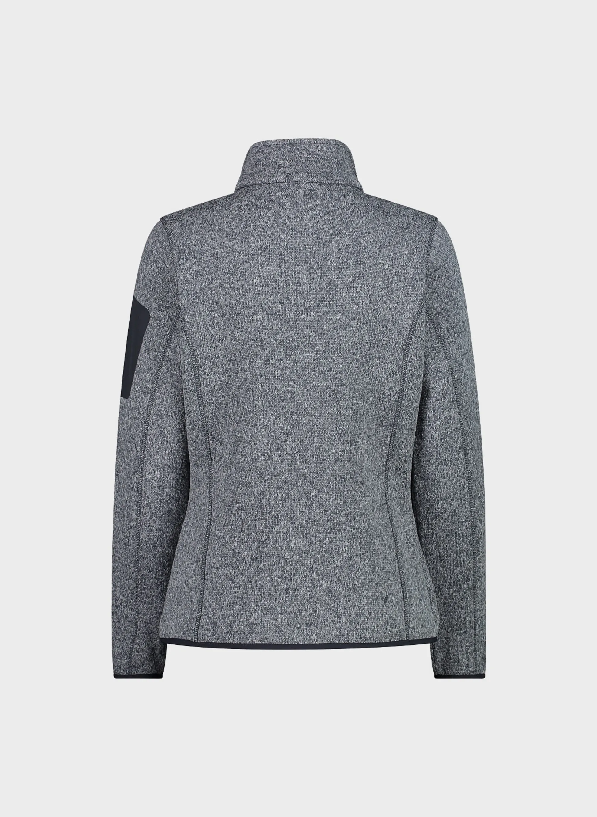 felpa in pile knit-tech mèlange