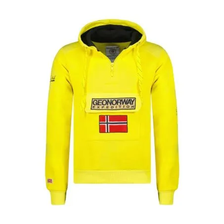 Felpa Uomo GEOGRAPHICAL NORWAY WU6613H Gymclass Giallo
