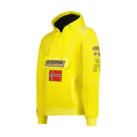 Felpa Uomo GEOGRAPHICAL NORWAY WU6613H Gymclass Giallo