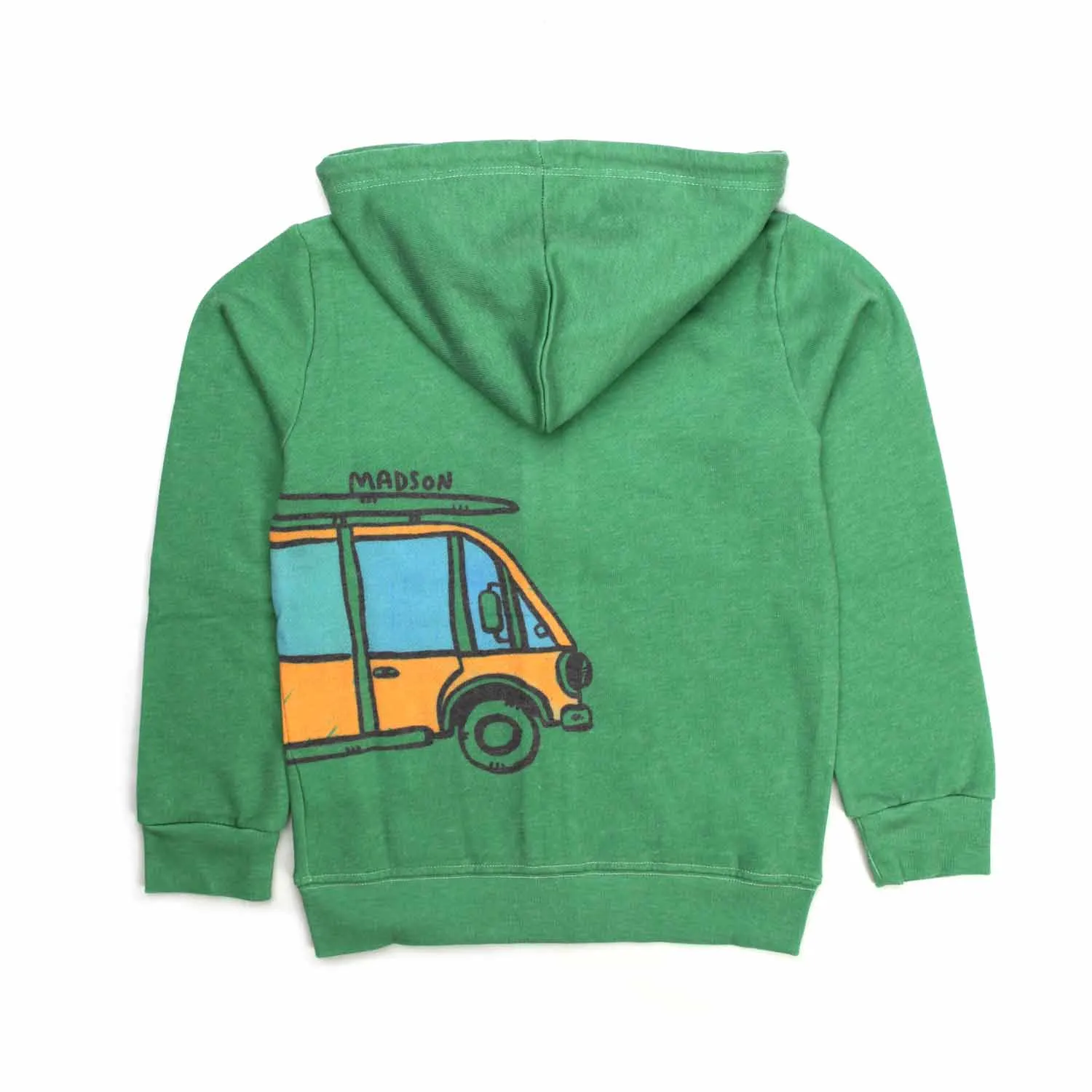 Felpa Verde Con Cappuccio Bambino