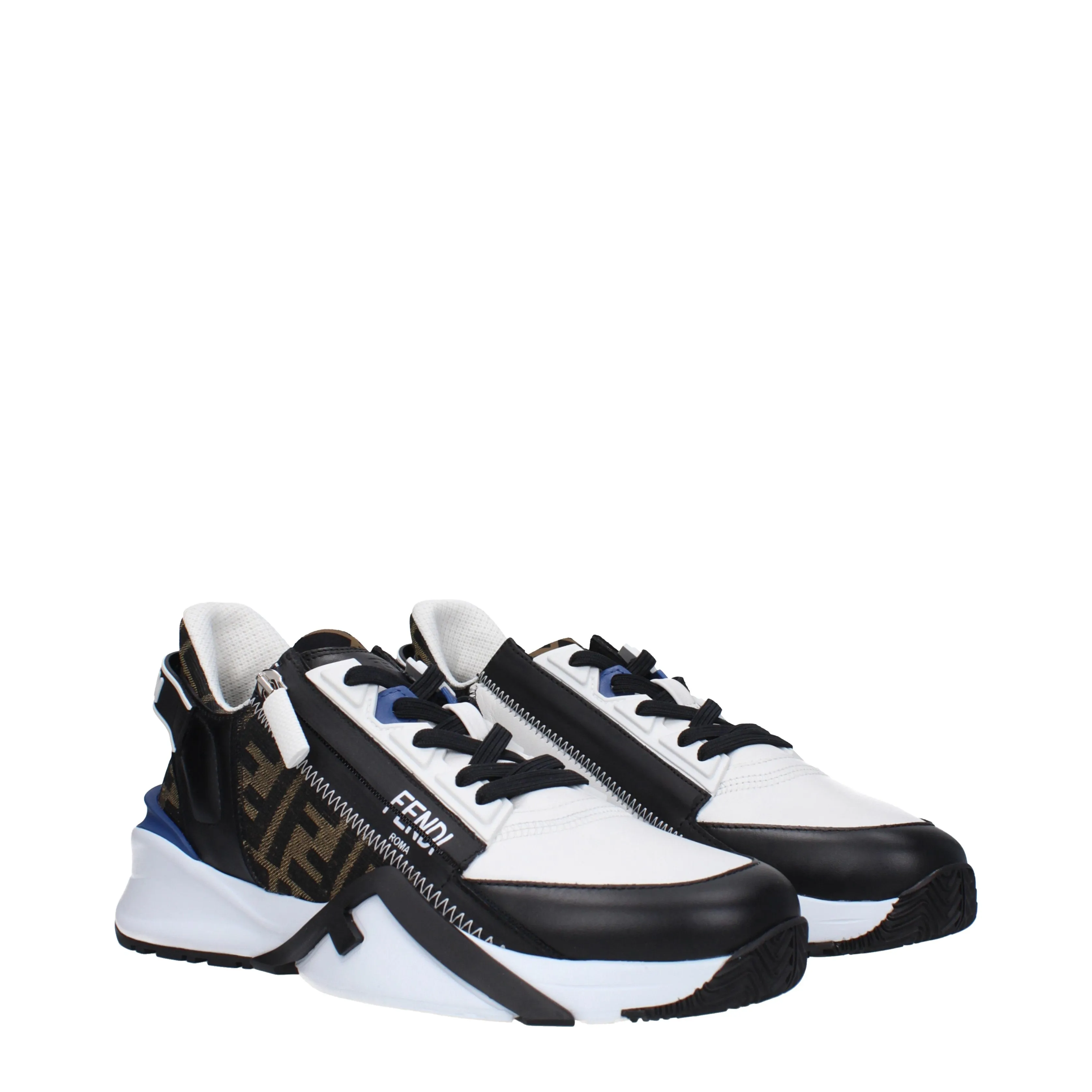 Fendi Sneakers Uomo Pelle Bianco/Nero