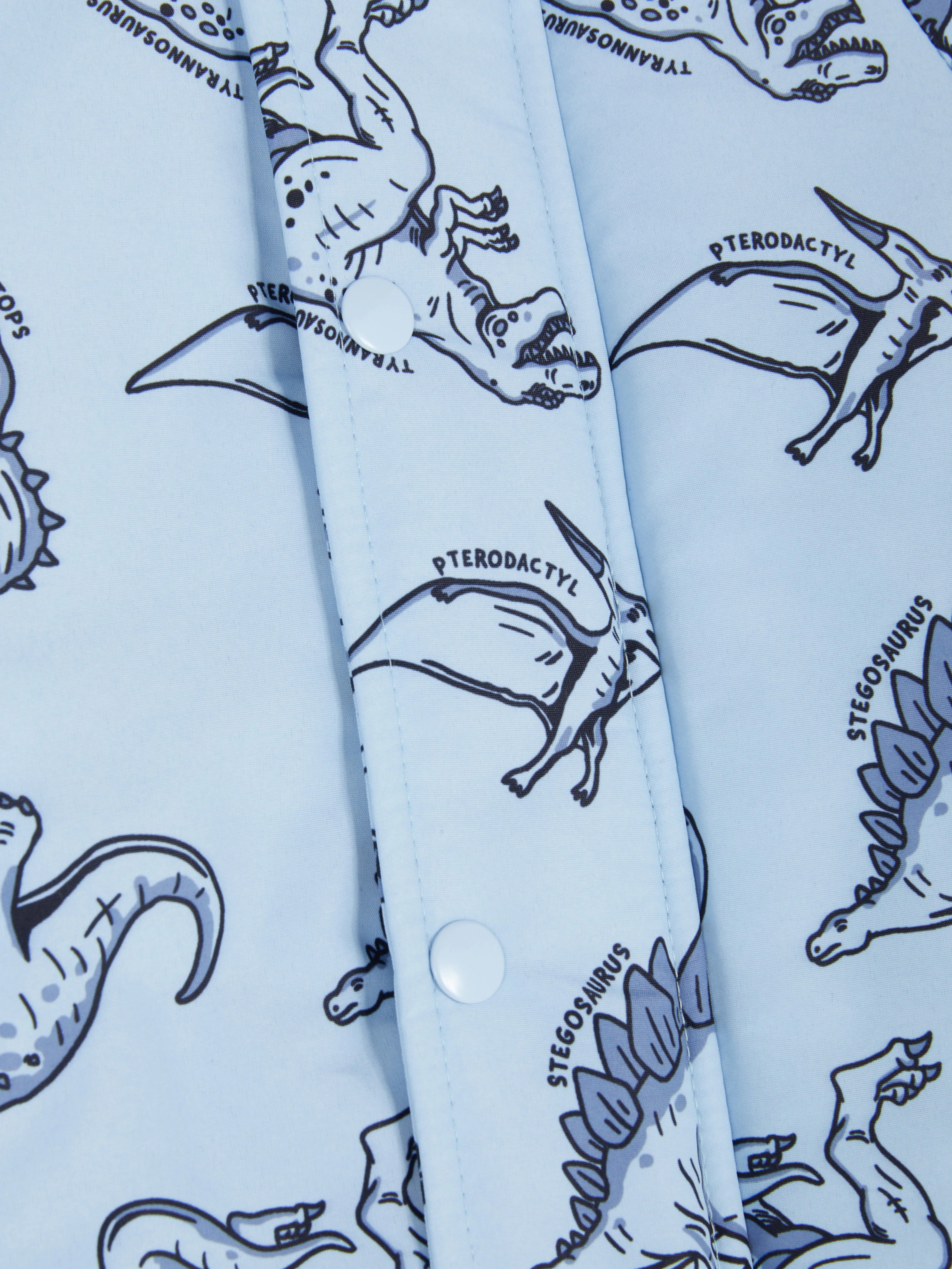 Giacca impermeabile con dinosauri