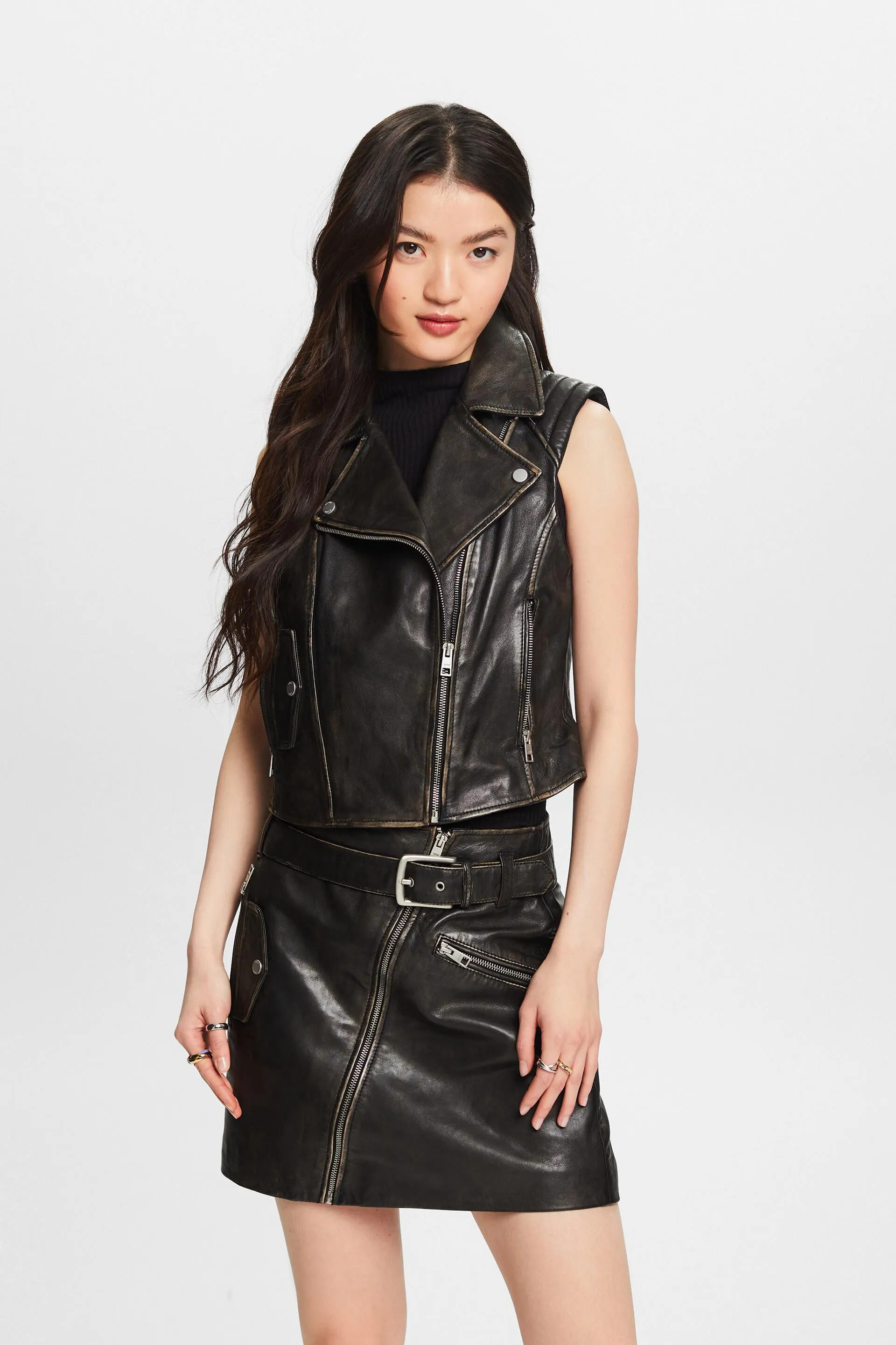 Gilet da motociclista in pelle