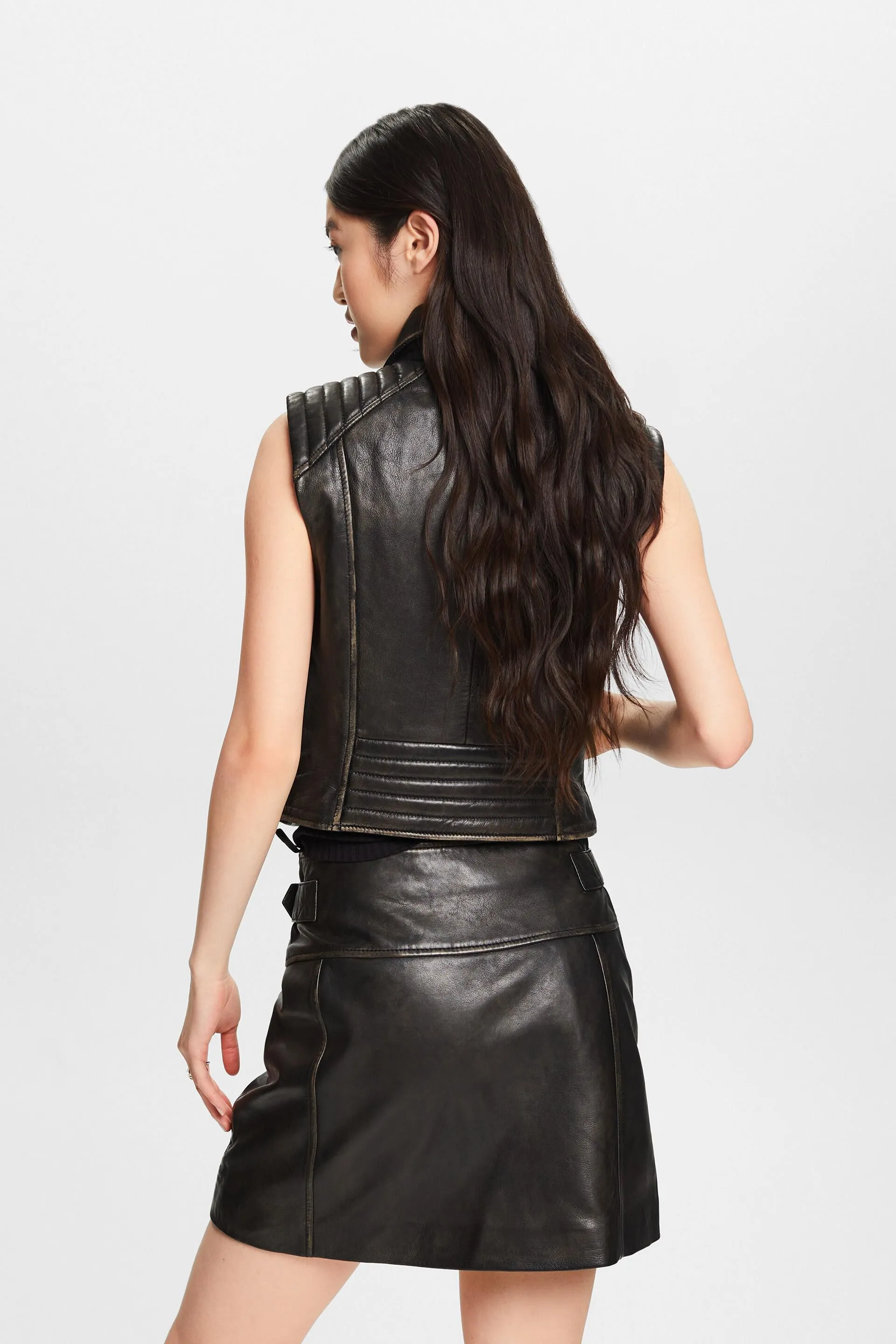 Gilet da motociclista in pelle