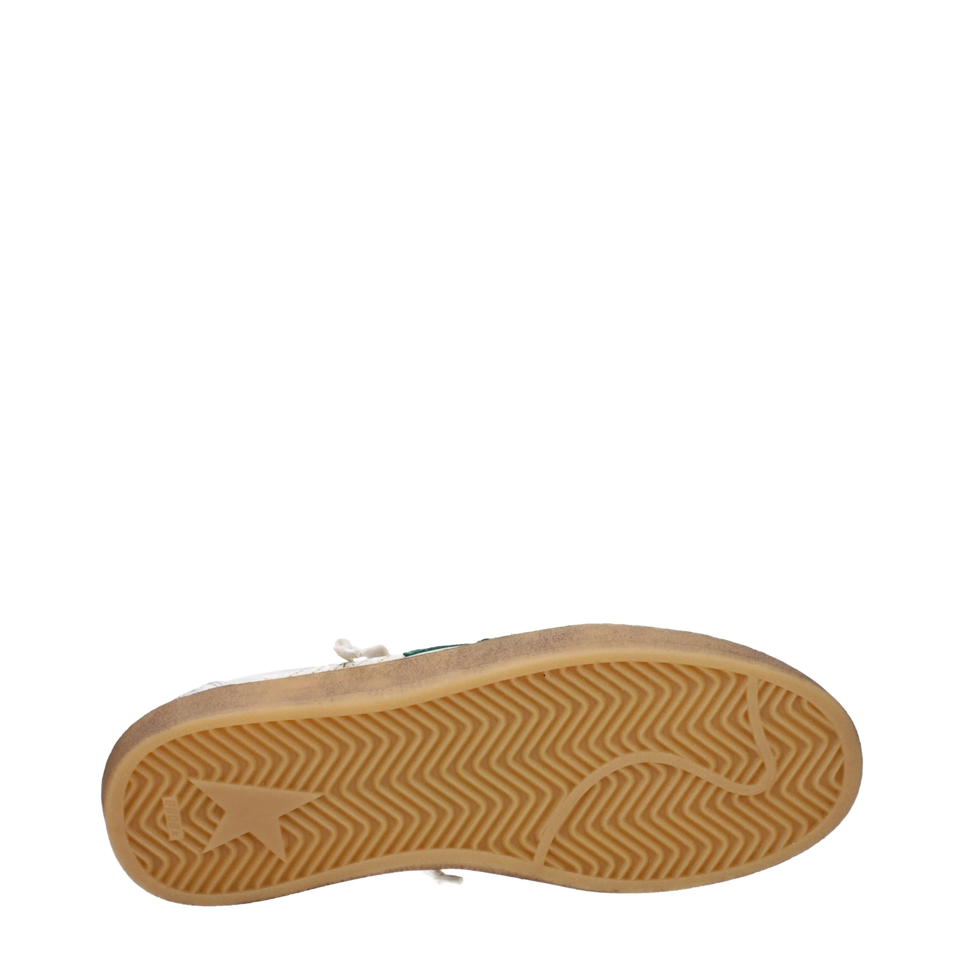Golden Goose Sneakers Ball Star Uomo Pelle Beige/Verde
