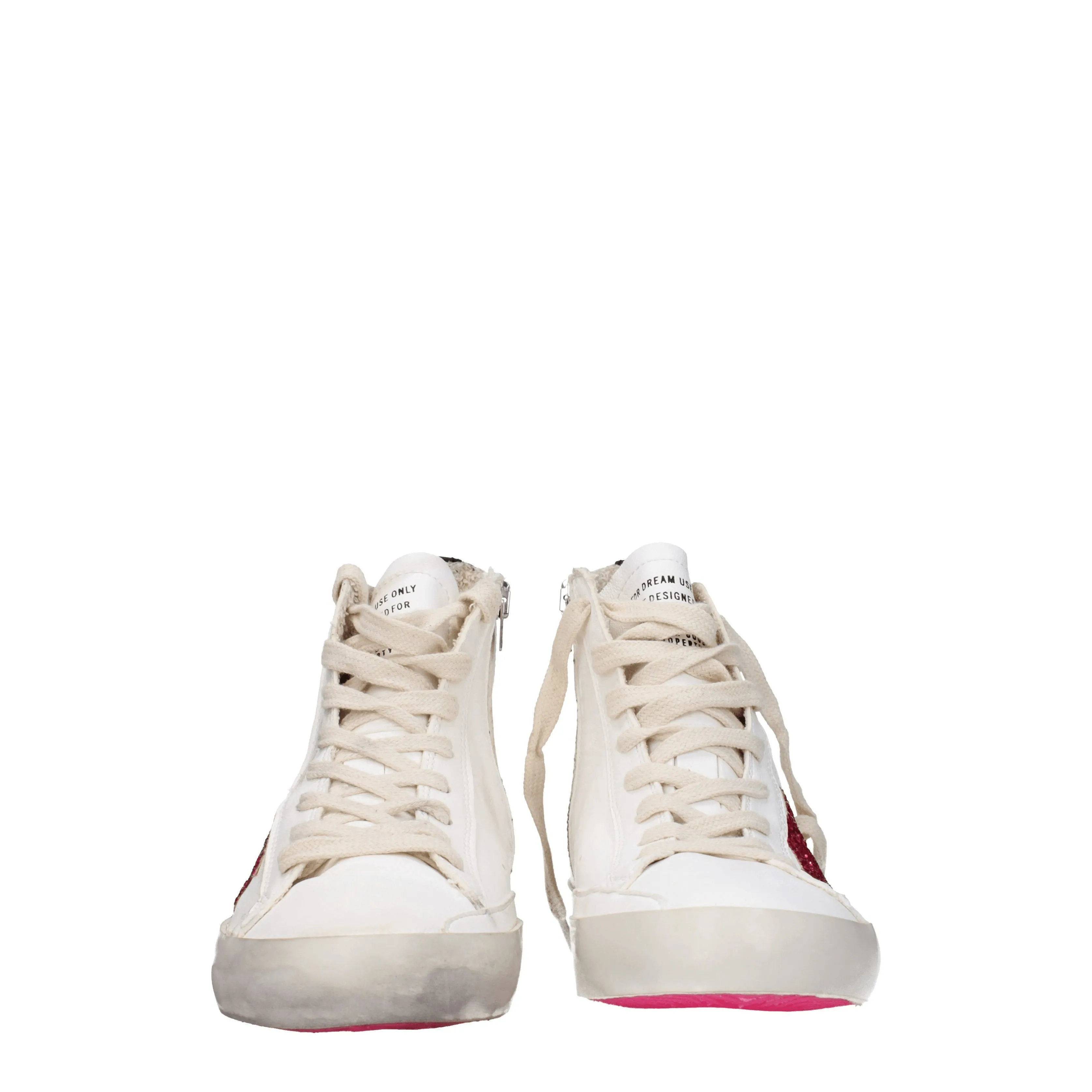 Golden Goose Sneakers Francy classic Donna Pelle Bianco/Fuxia
