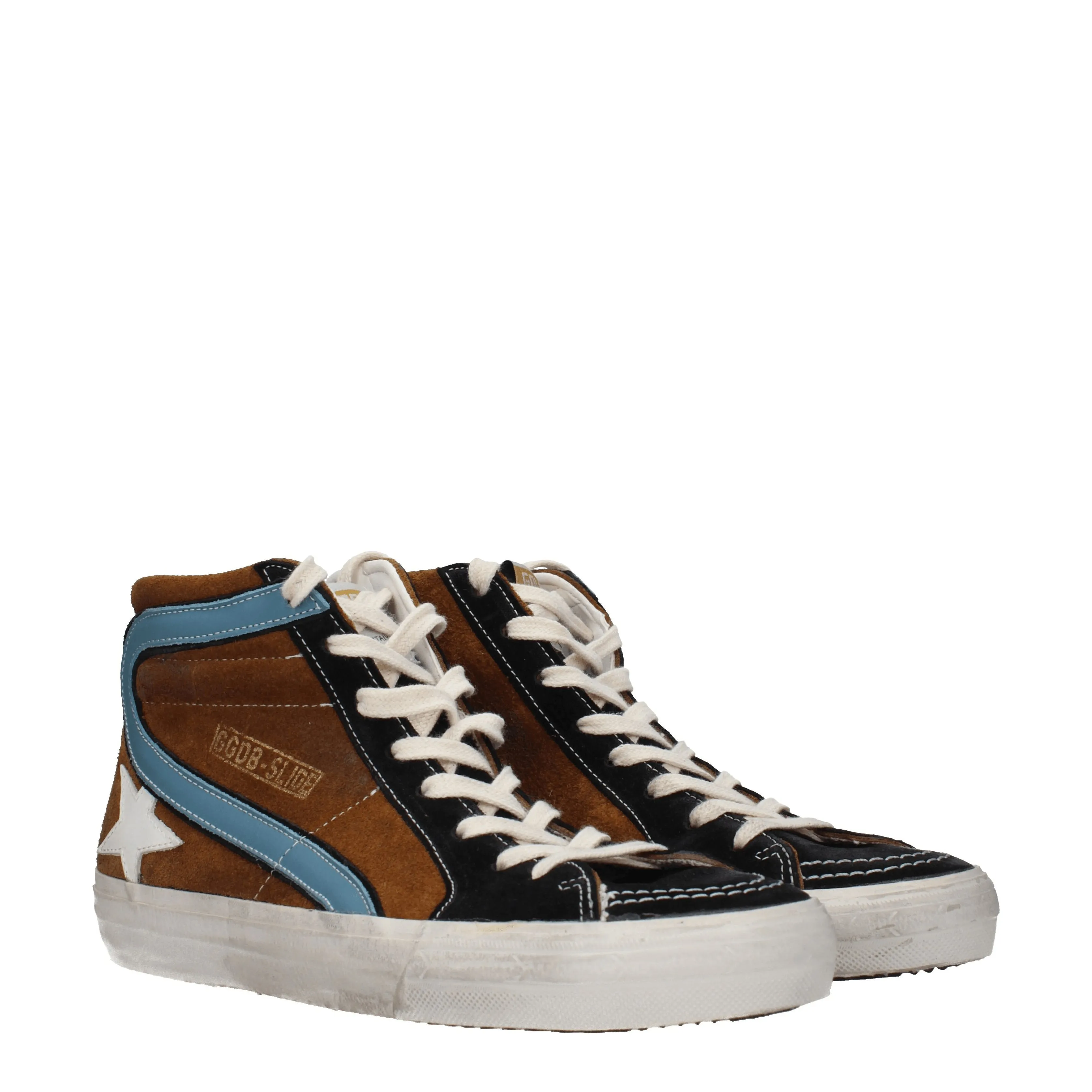 Golden Goose Sneakers Slide classic Uomo Camoscio Marrone/Nero