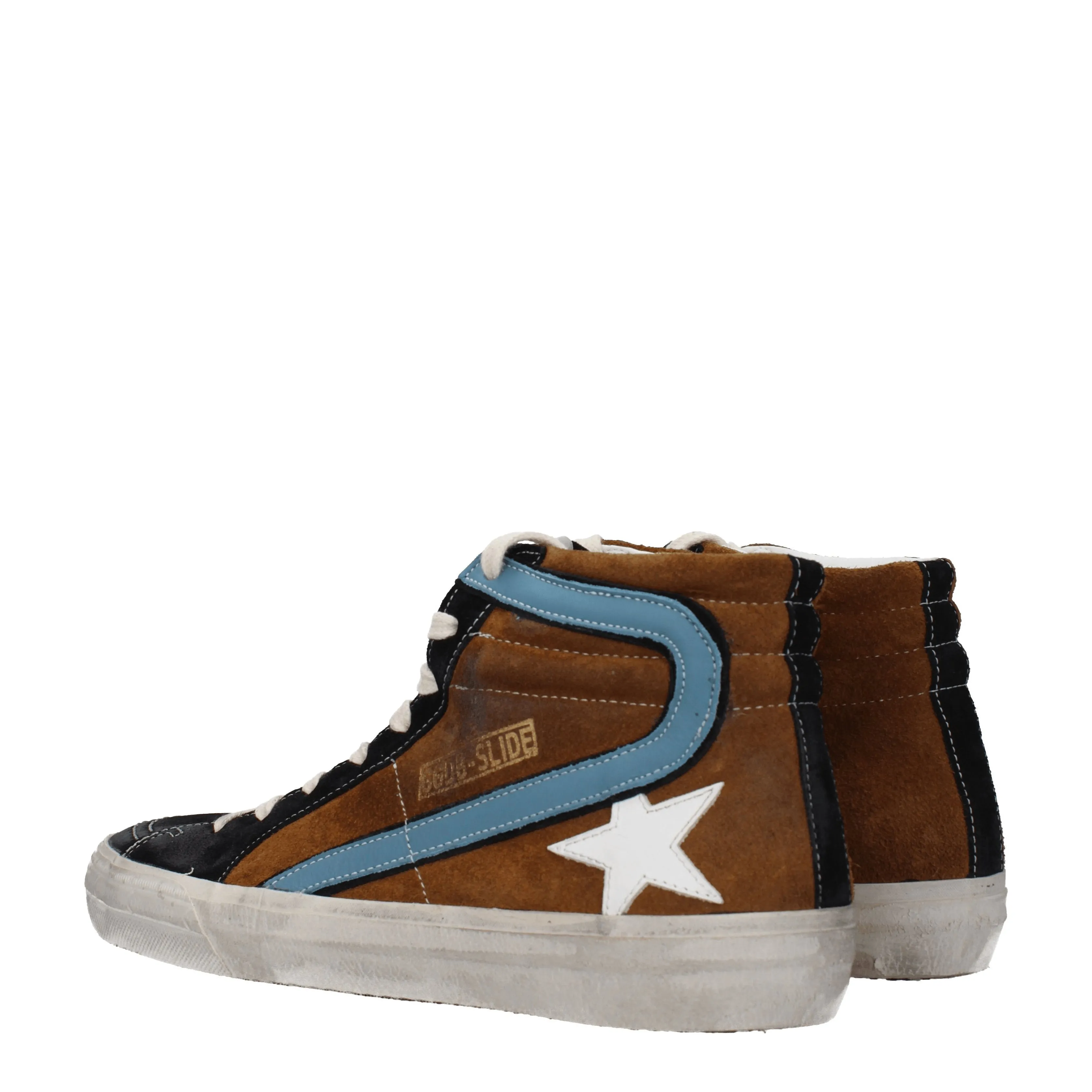 Golden Goose Sneakers Slide classic Uomo Camoscio Marrone/Nero