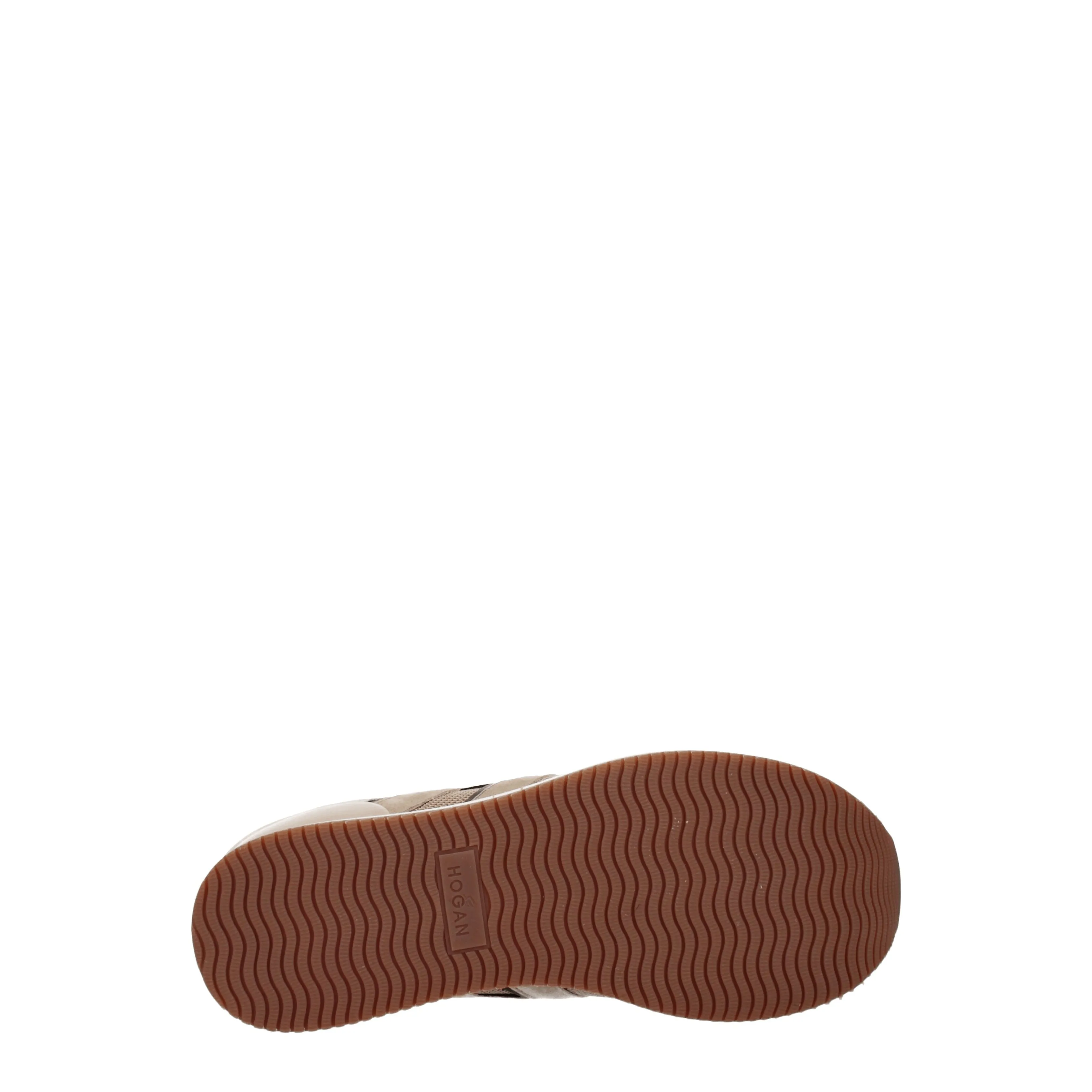 Hogan Sneakers Midi platforn Donna Tessuto Beige/Arancione