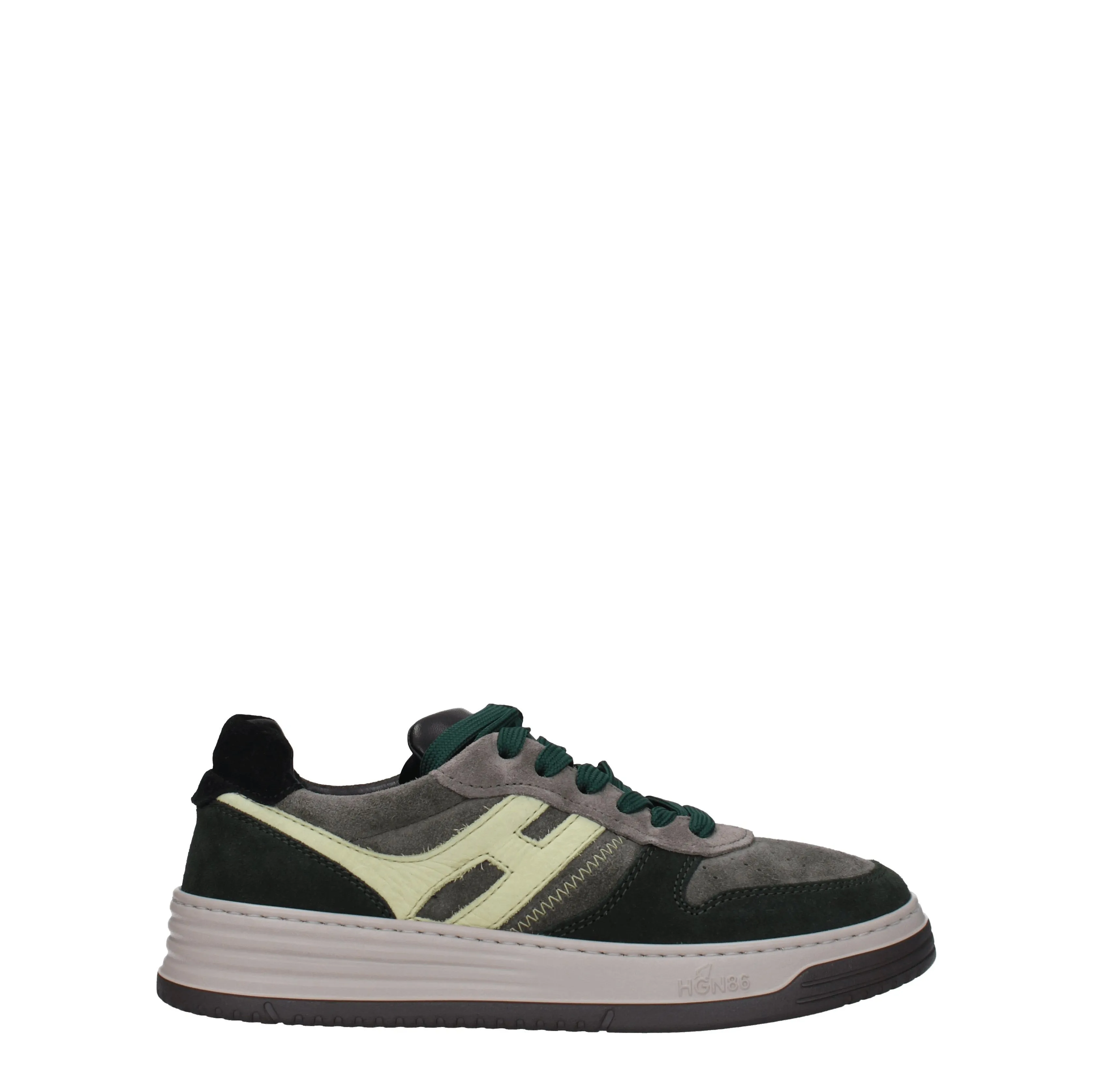 Hogan Sneakers Uomo Camoscio Verde/Grigio