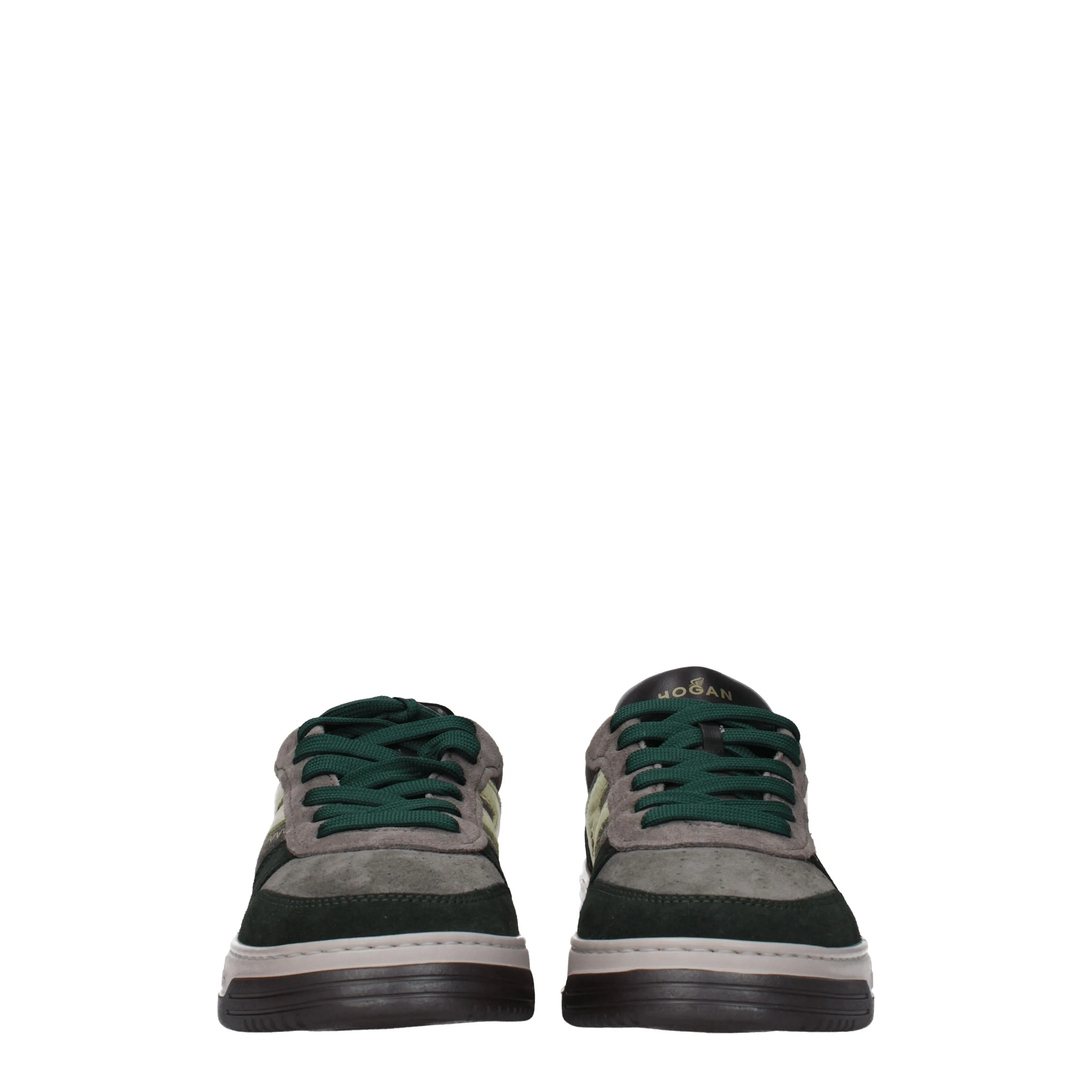 Hogan Sneakers Uomo Camoscio Verde/Grigio
