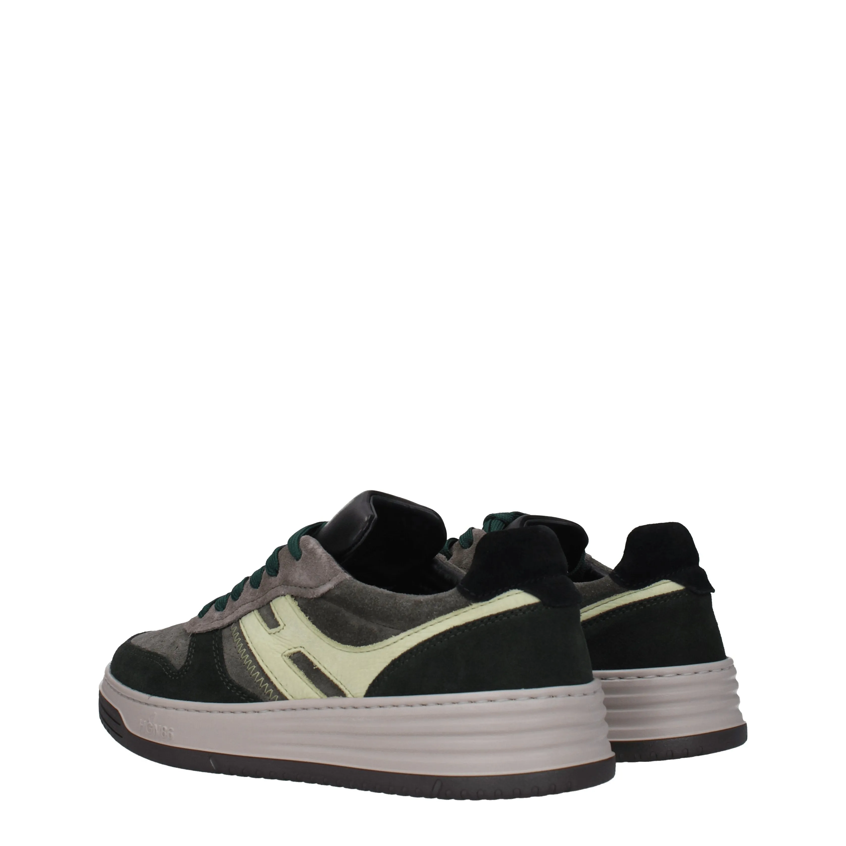 Hogan Sneakers Uomo Camoscio Verde/Grigio