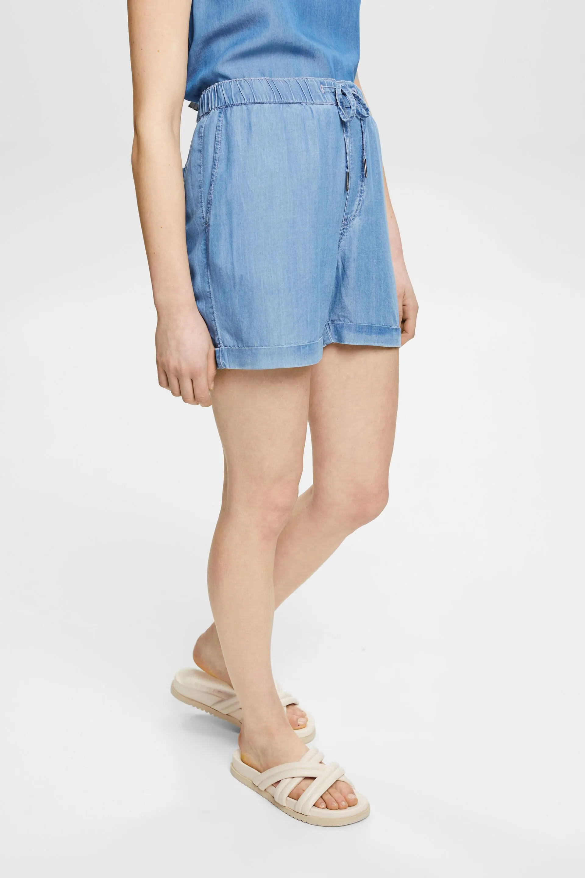 In TENCEL™: shorts effetto denim