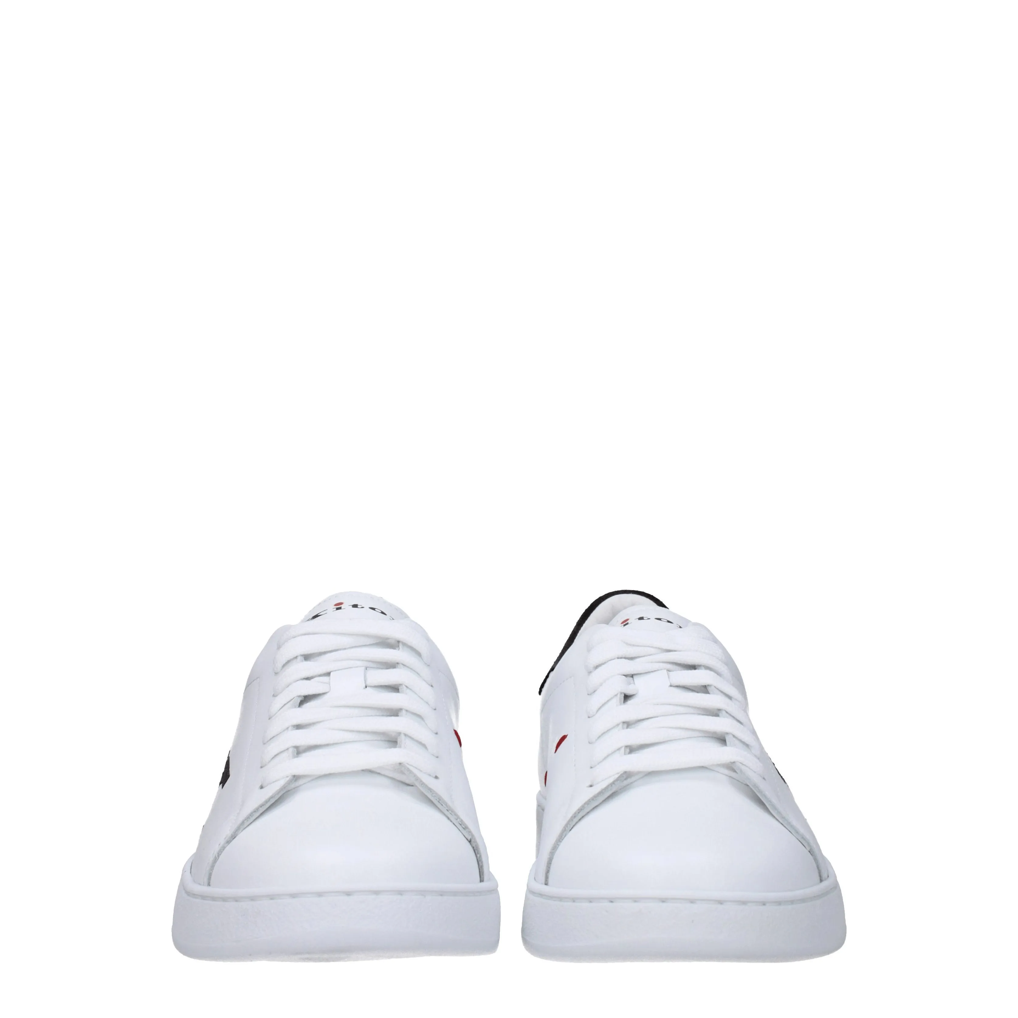 Kiton Sneakers Uomo Pelle Bianco/Marrone