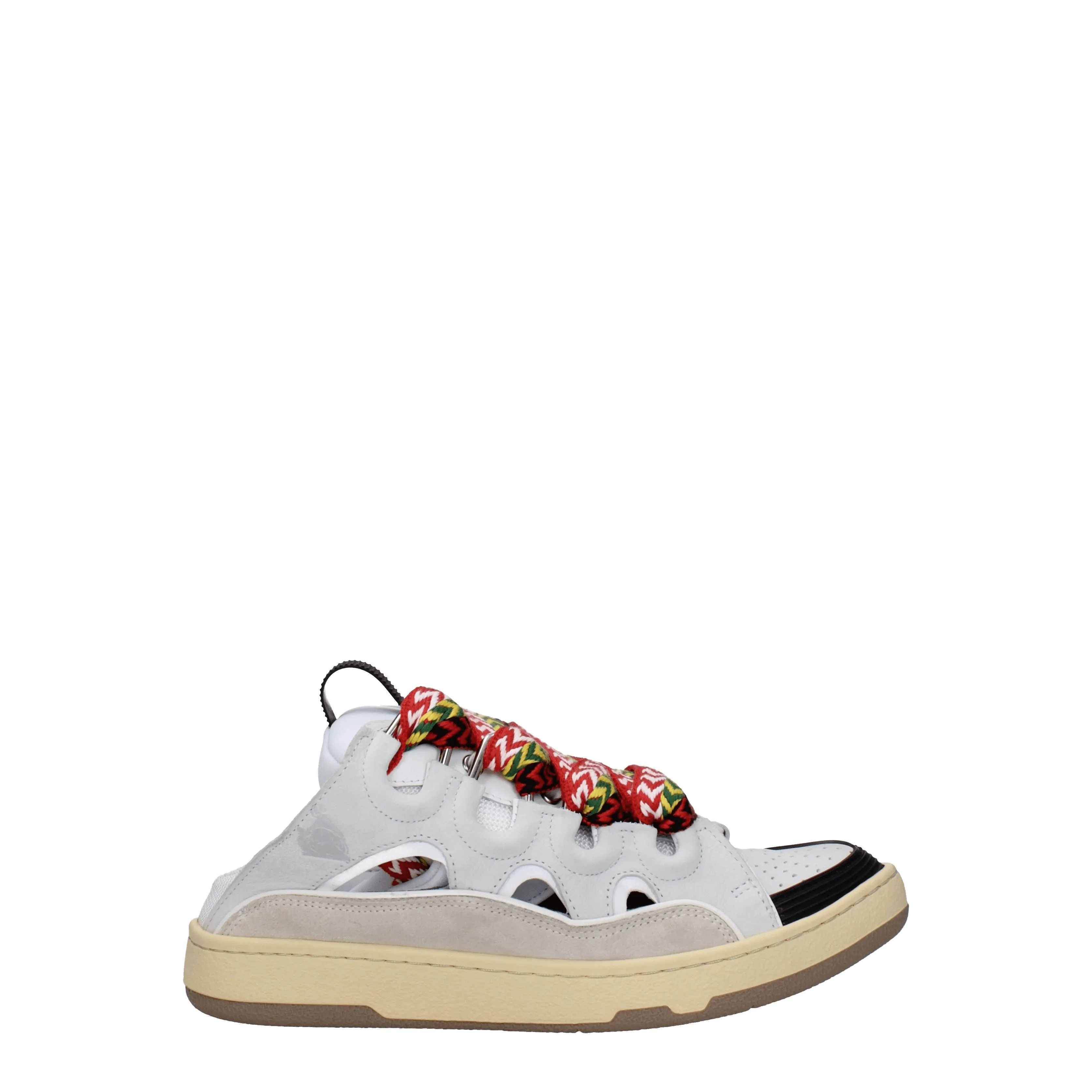 Lanvin Sneakers Curb Uomo Camoscio Grigio/Multicolore