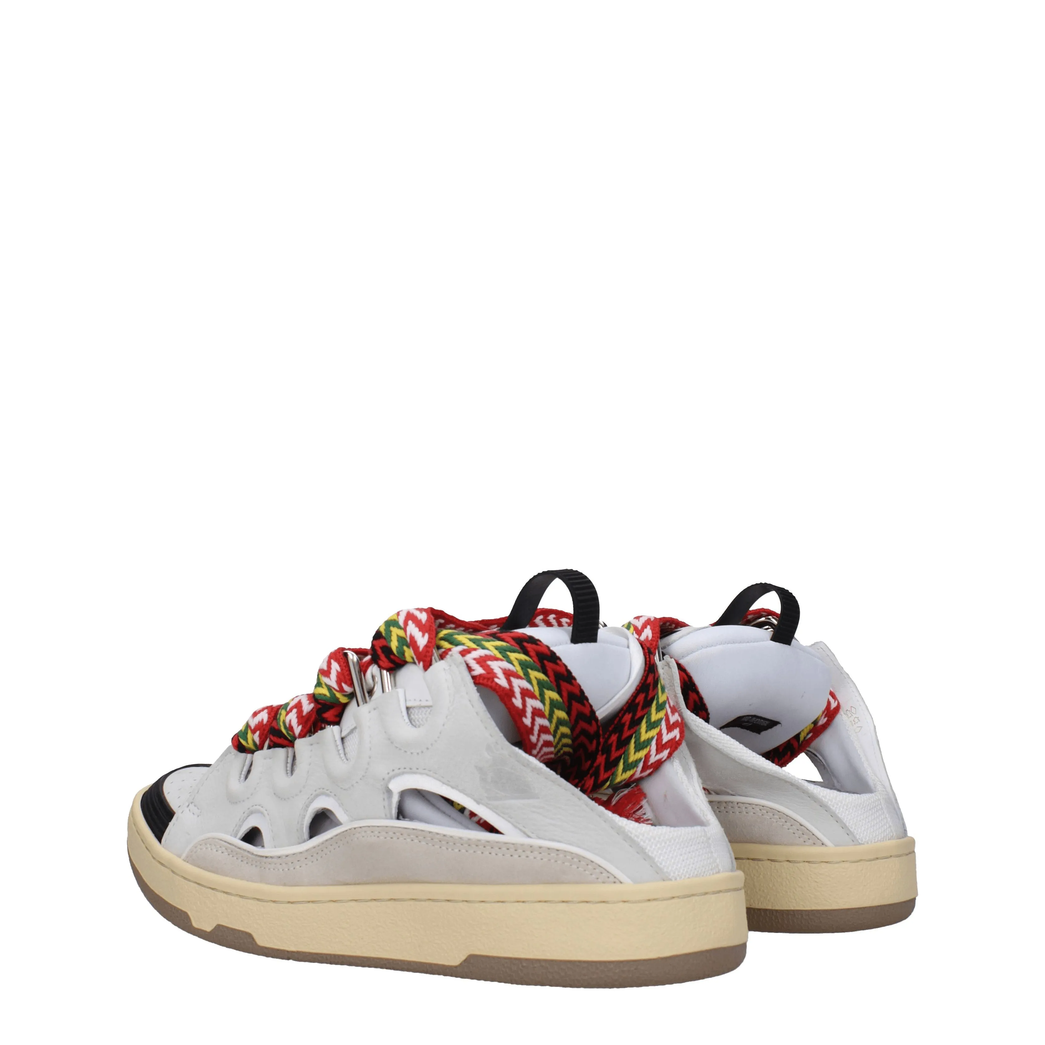 Lanvin Sneakers Curb Uomo Camoscio Grigio/Multicolore