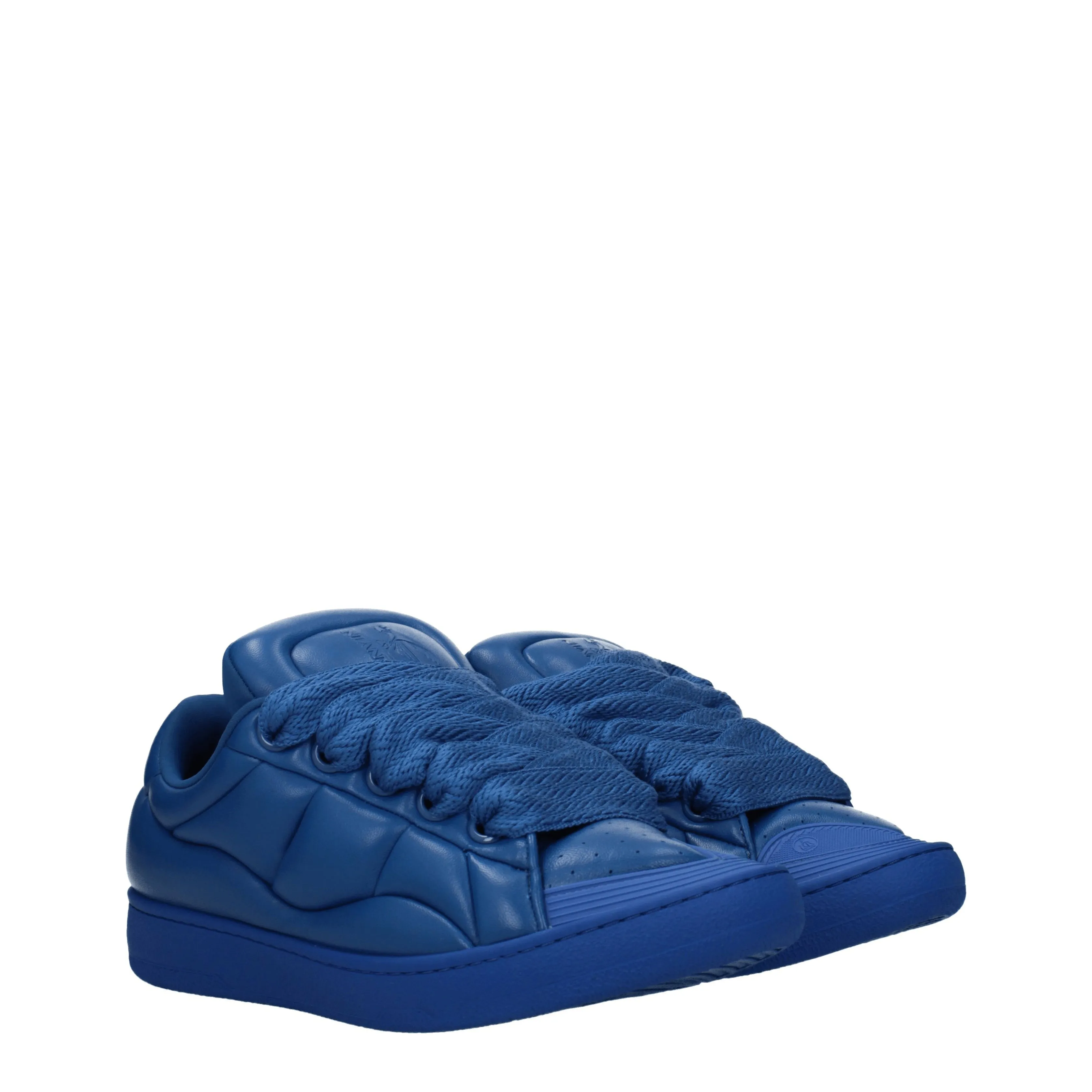 Lanvin Sneakers Curb xl Uomo Pelle Blu
