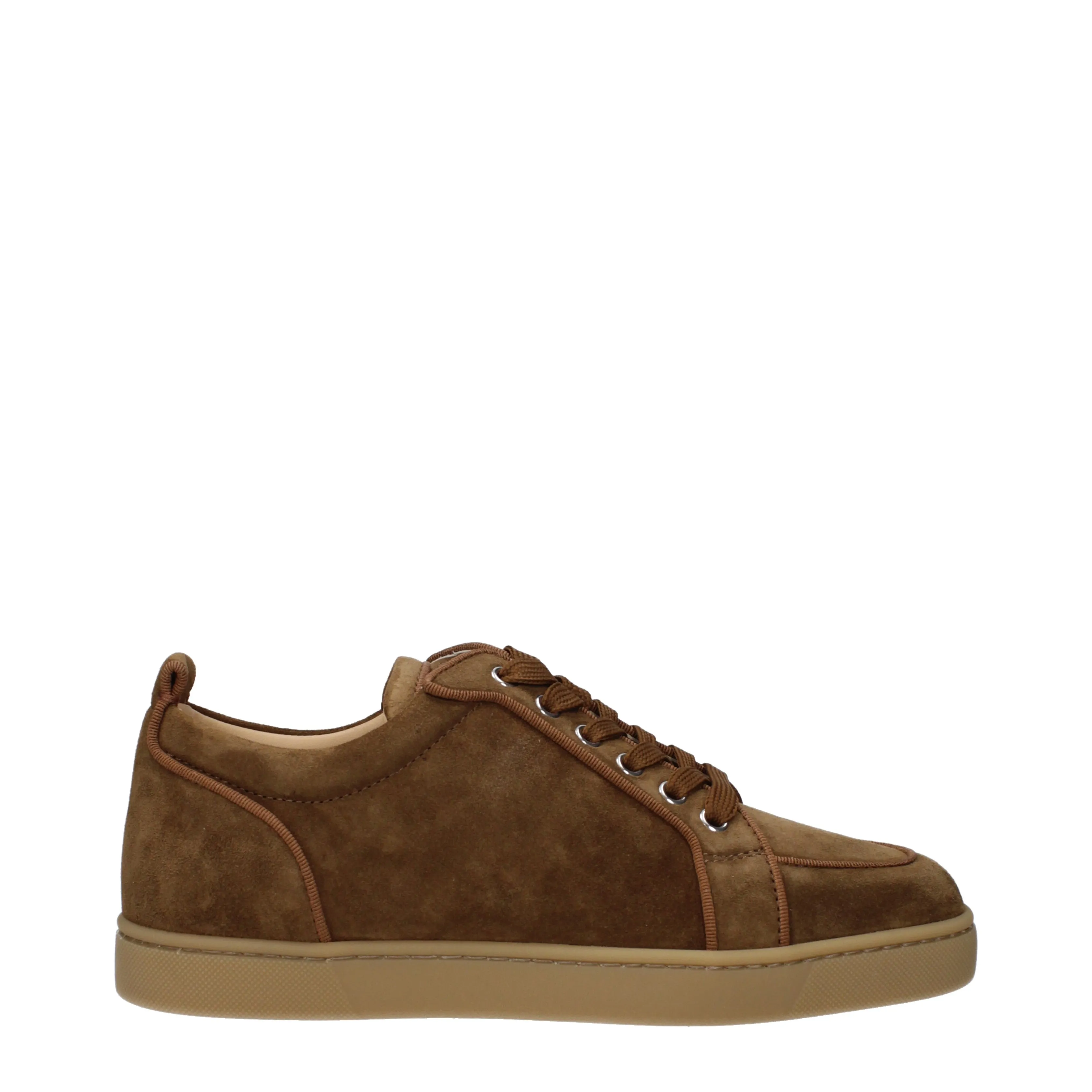 Louboutin Sneakers Uomo Camoscio Marrone/Nandù