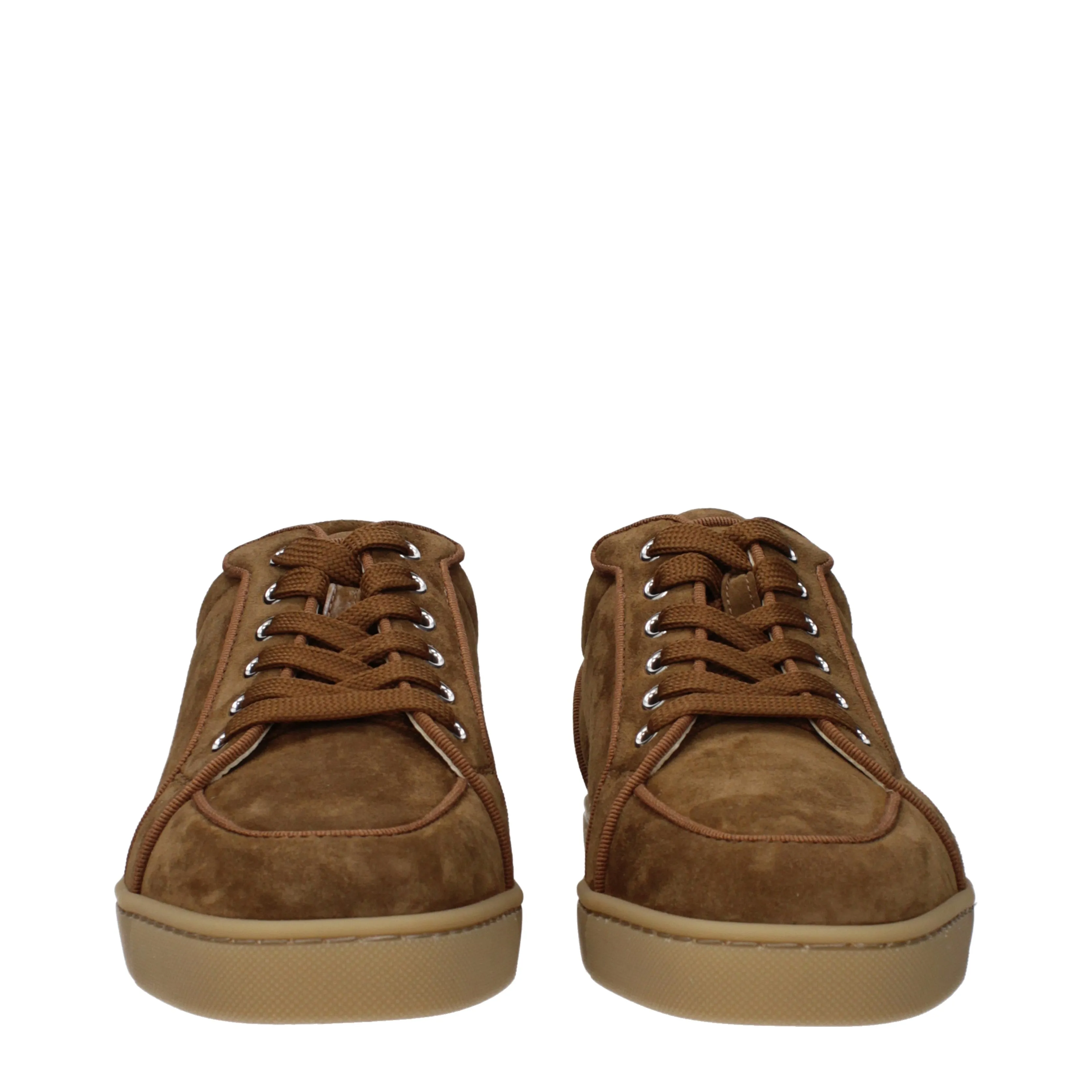 Louboutin Sneakers Uomo Camoscio Marrone/Nandù